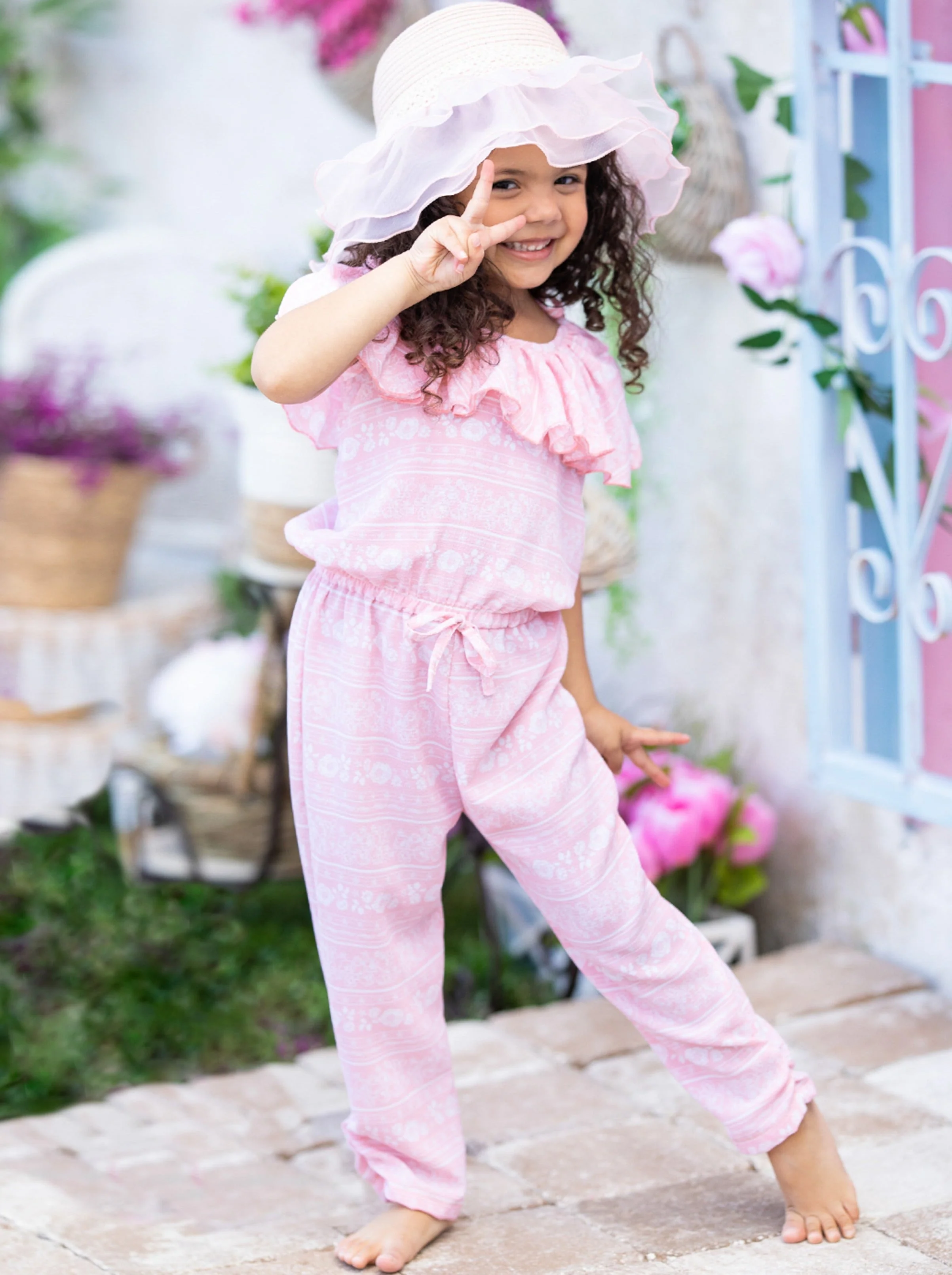 Boss Bloom Ruffle Bib Jumpsuit - Image 3