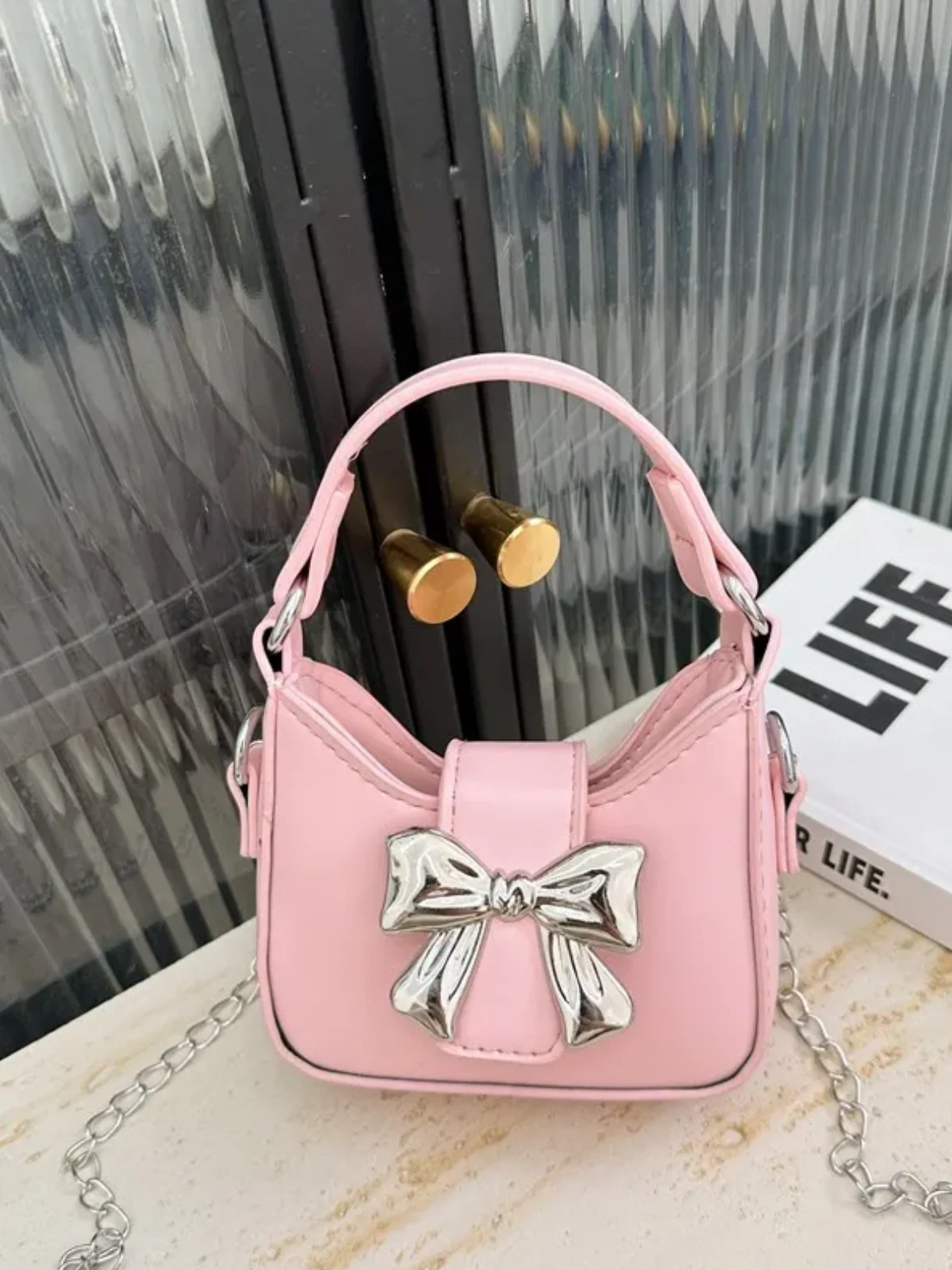 Girls Bow Crossbody Purse - Image 4