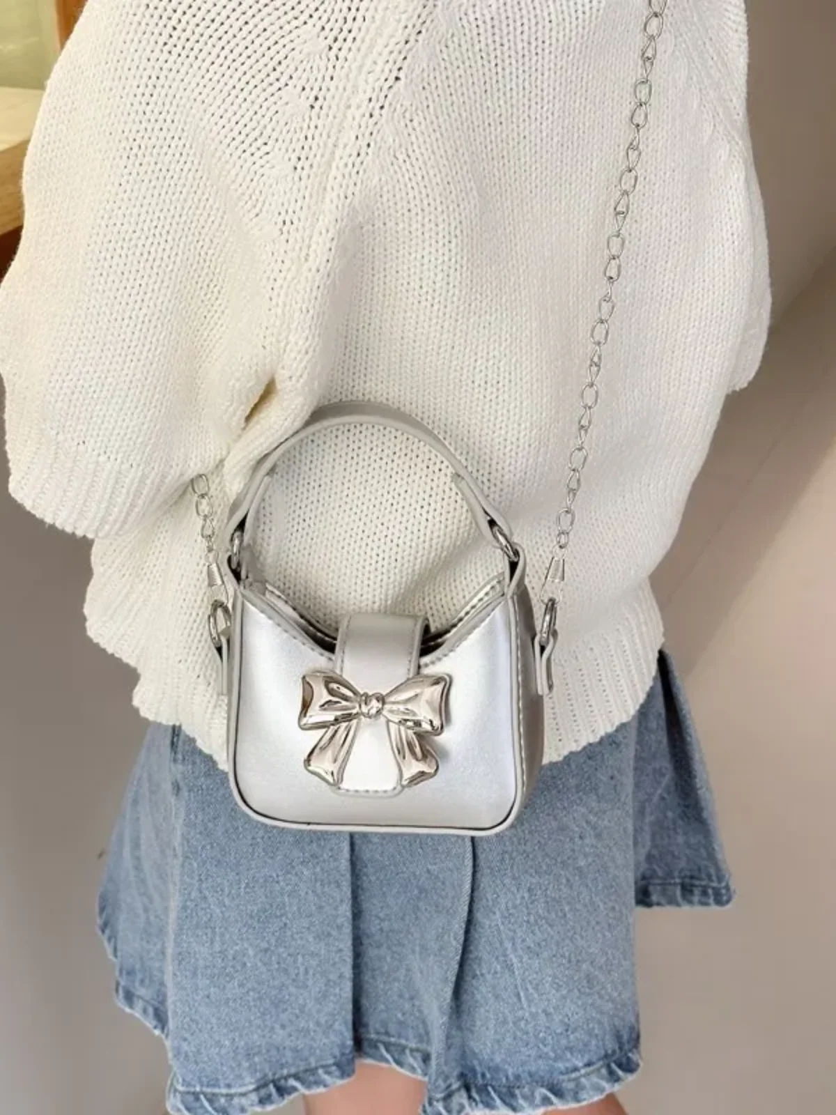 Girls Bow Crossbody Purse - Image 5
