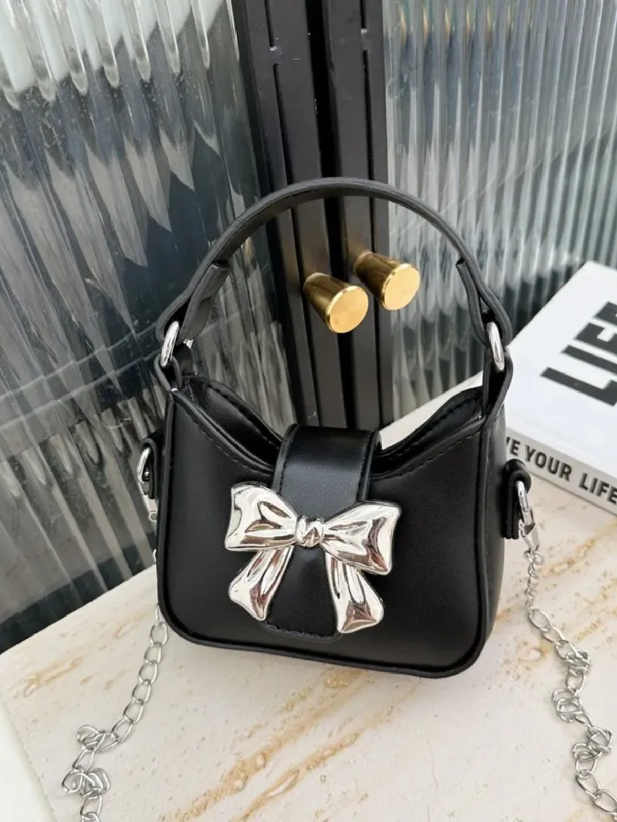 Girls Bow Crossbody Purse - Image 6