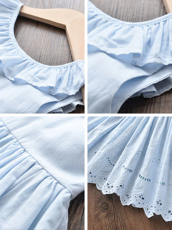 Breezy Baby Doll Eyelet Ruffle Dress - Image 6
