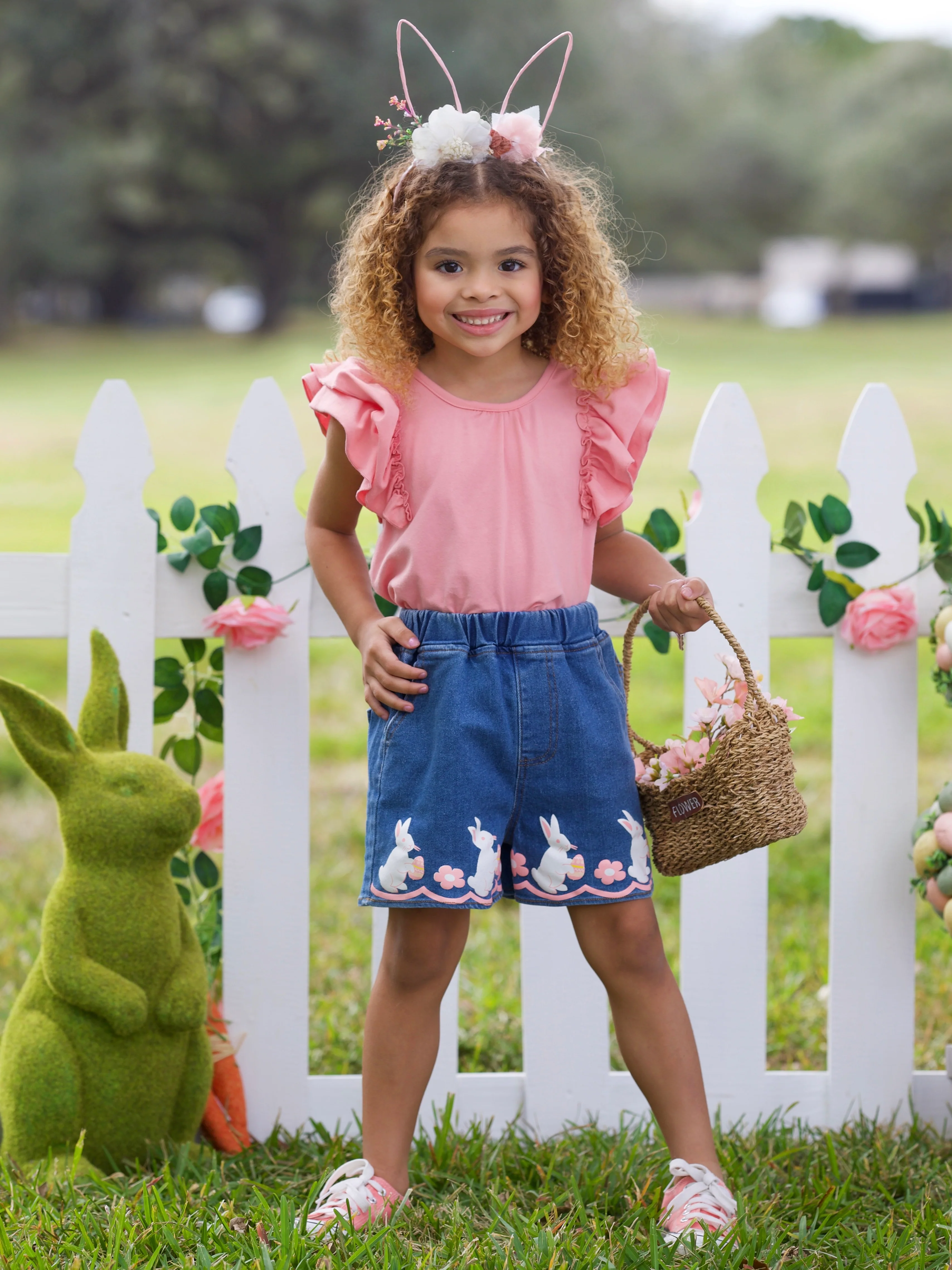 Bunny Business Denim Shorts Set - Image 3