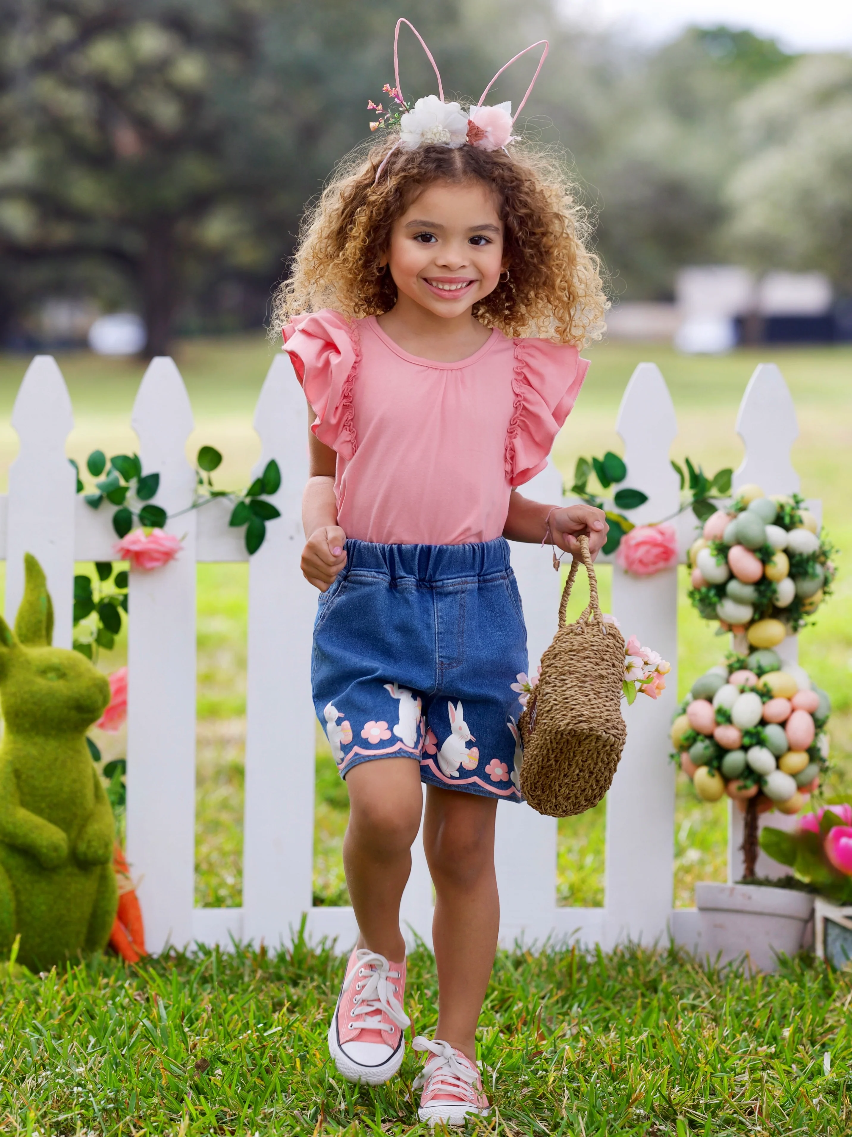 Bunny Business Denim Shorts Set - Image 4
