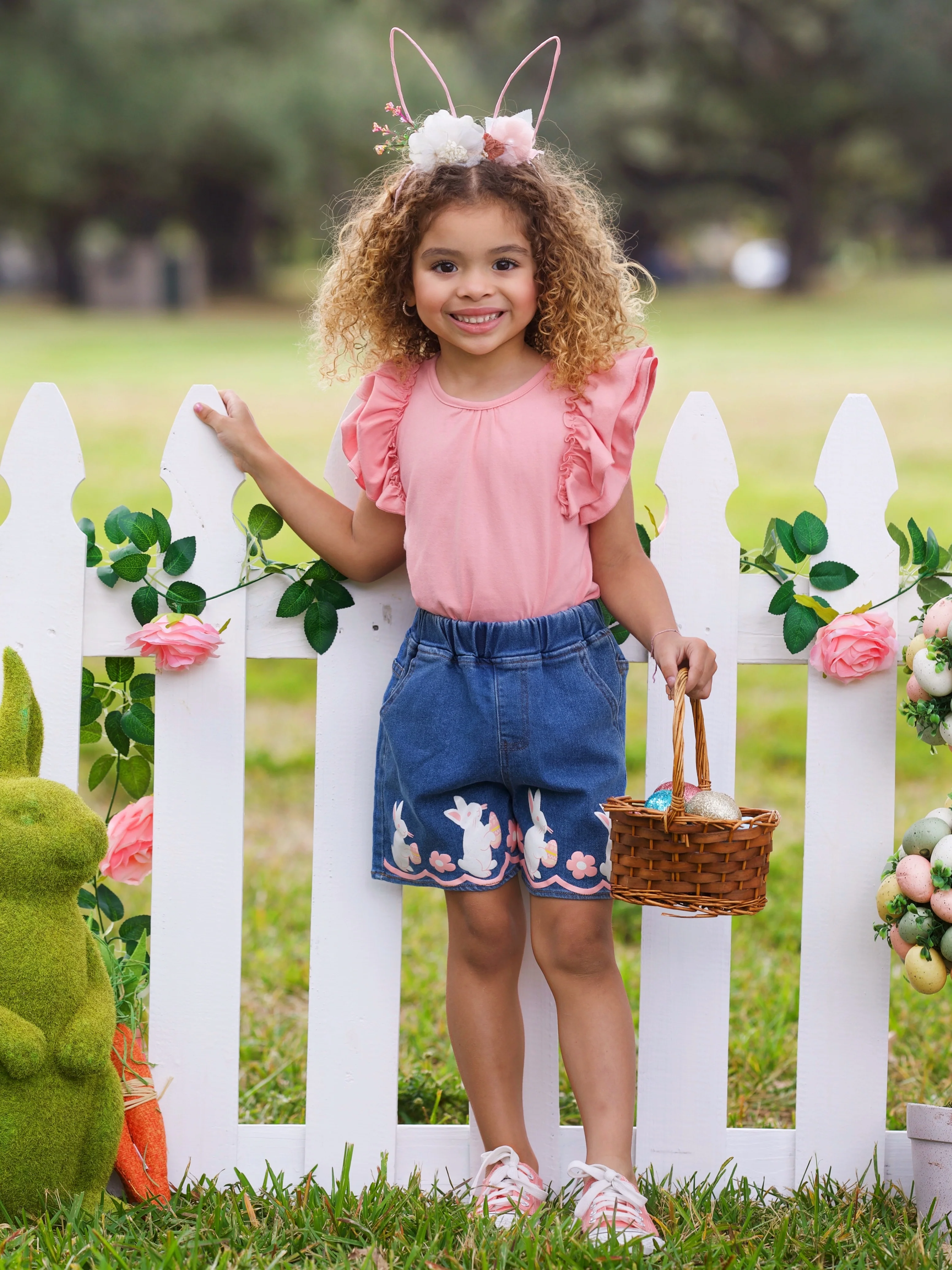 Bunny Business Denim Shorts Set - Image 5