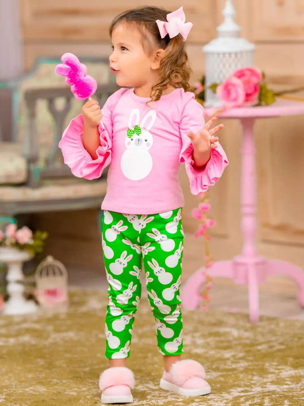 Blushing Bunny Ruffle Legging Set - Image 4