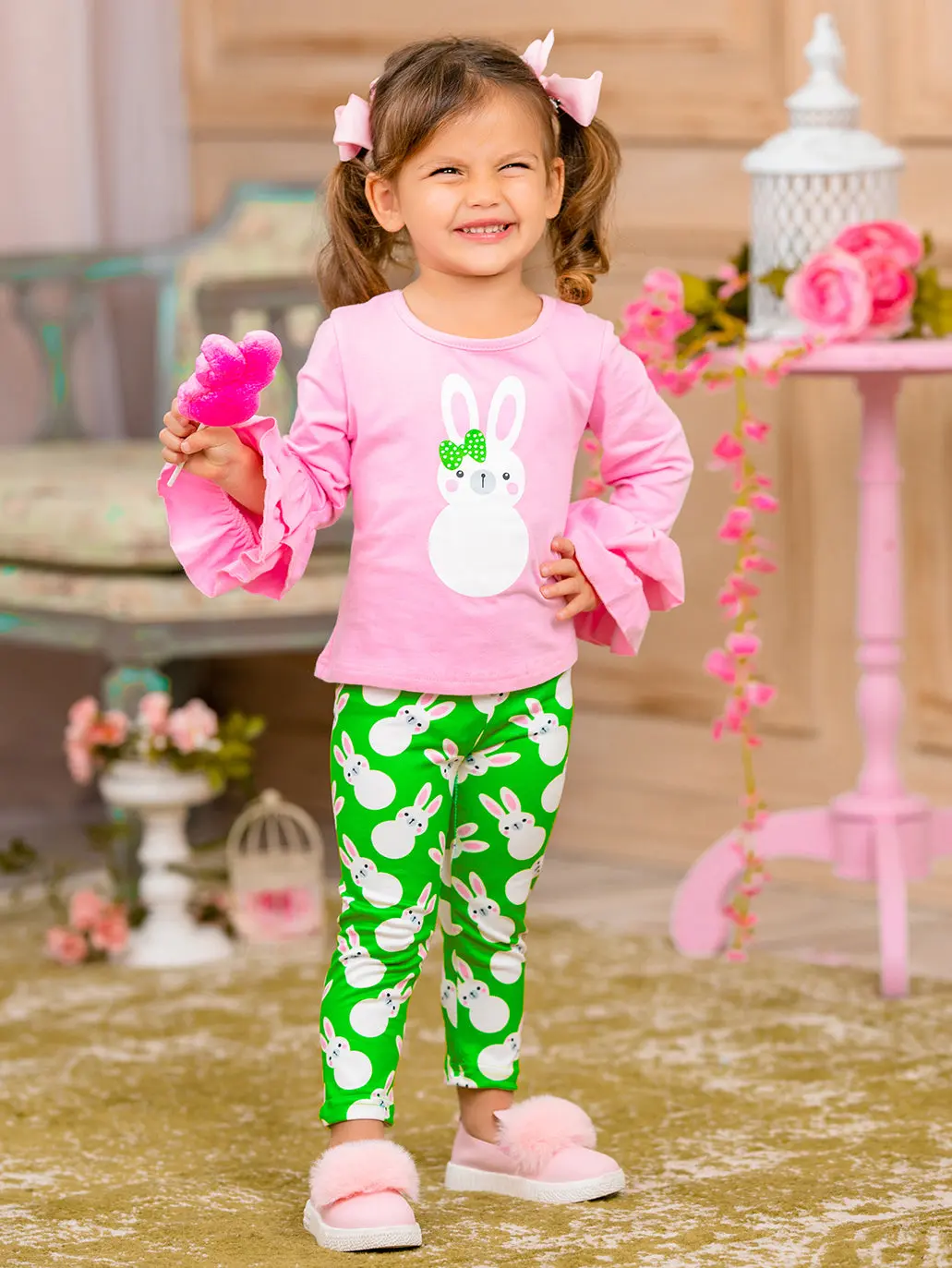 Blushing Bunny Ruffle Legging Set - Image 5