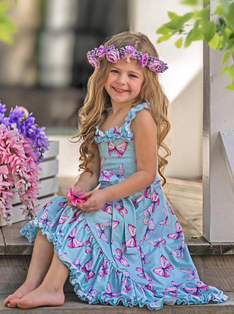 Give Me Butterflies Hi-Lo Ruffle Dress - Image 2