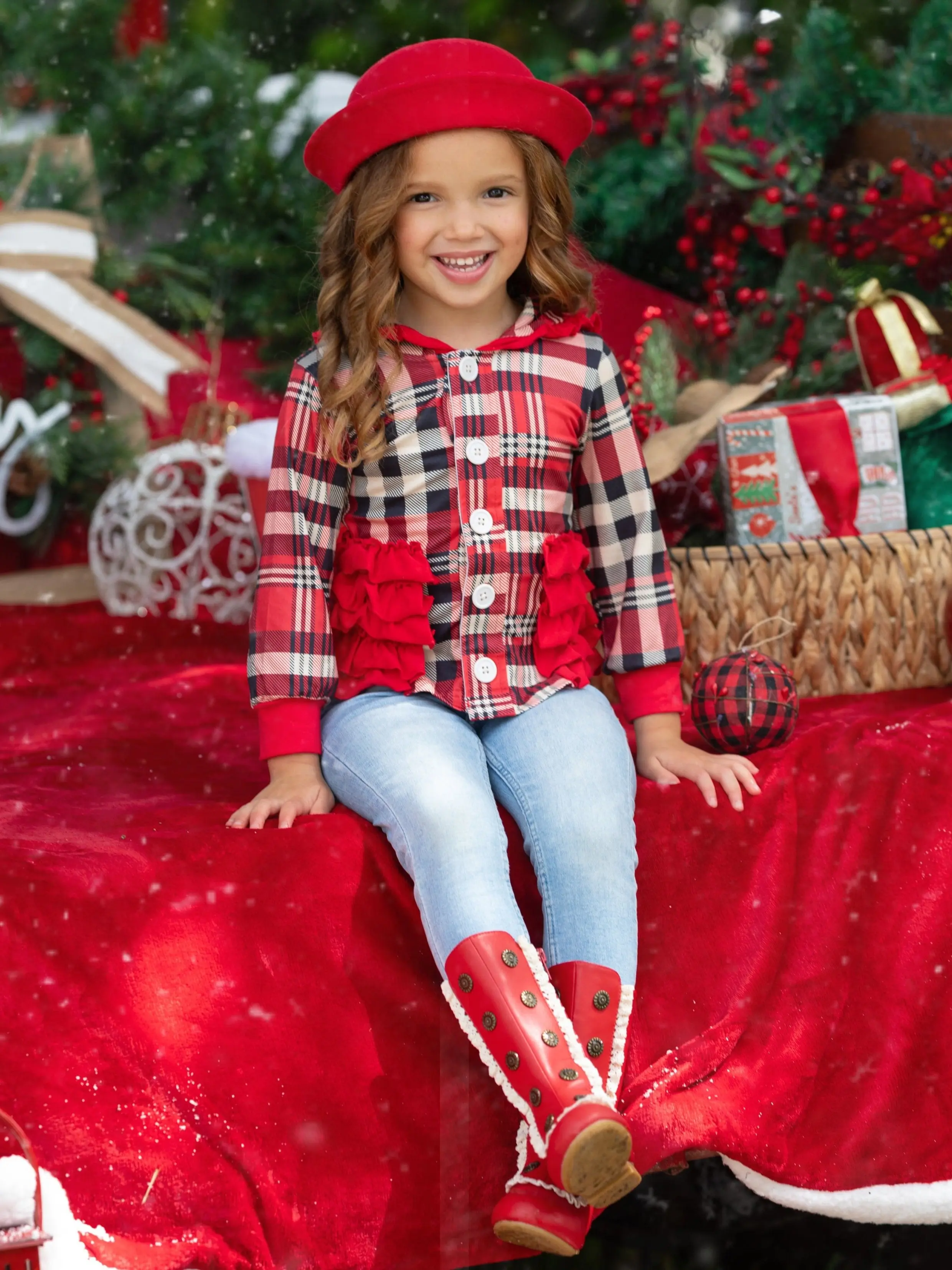 Plaid Passion Hoodie Cardigan - Image 3