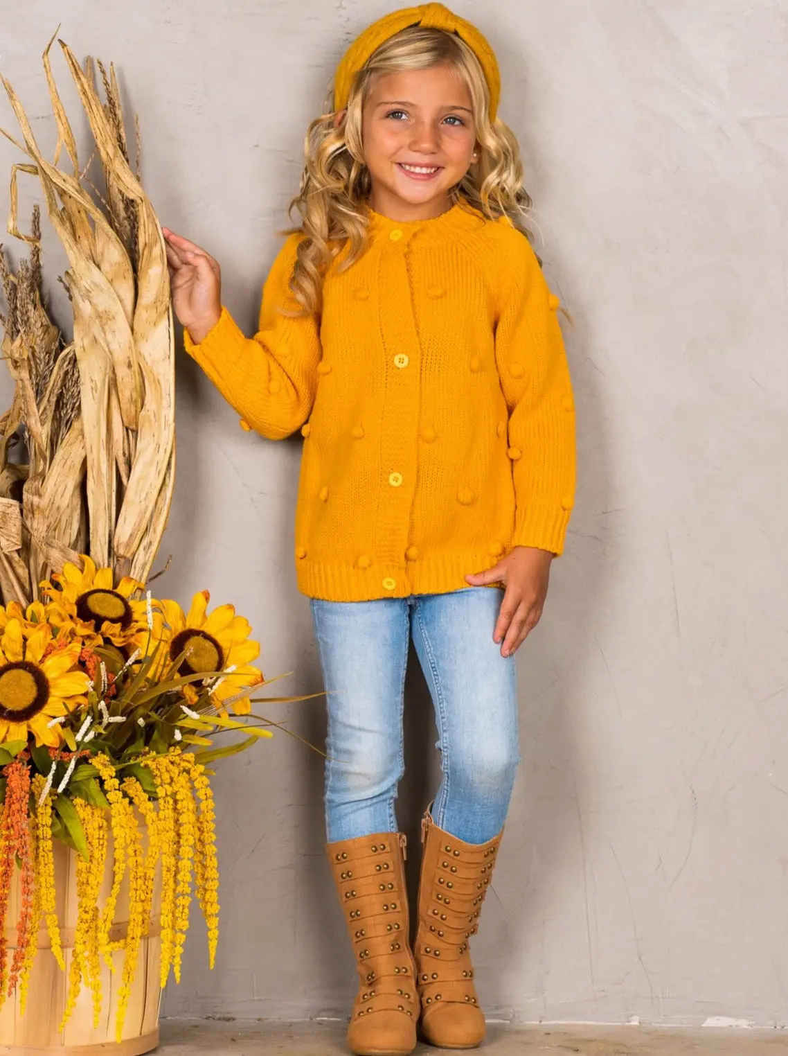Button Up Pom Pom Cardigan - Image 3