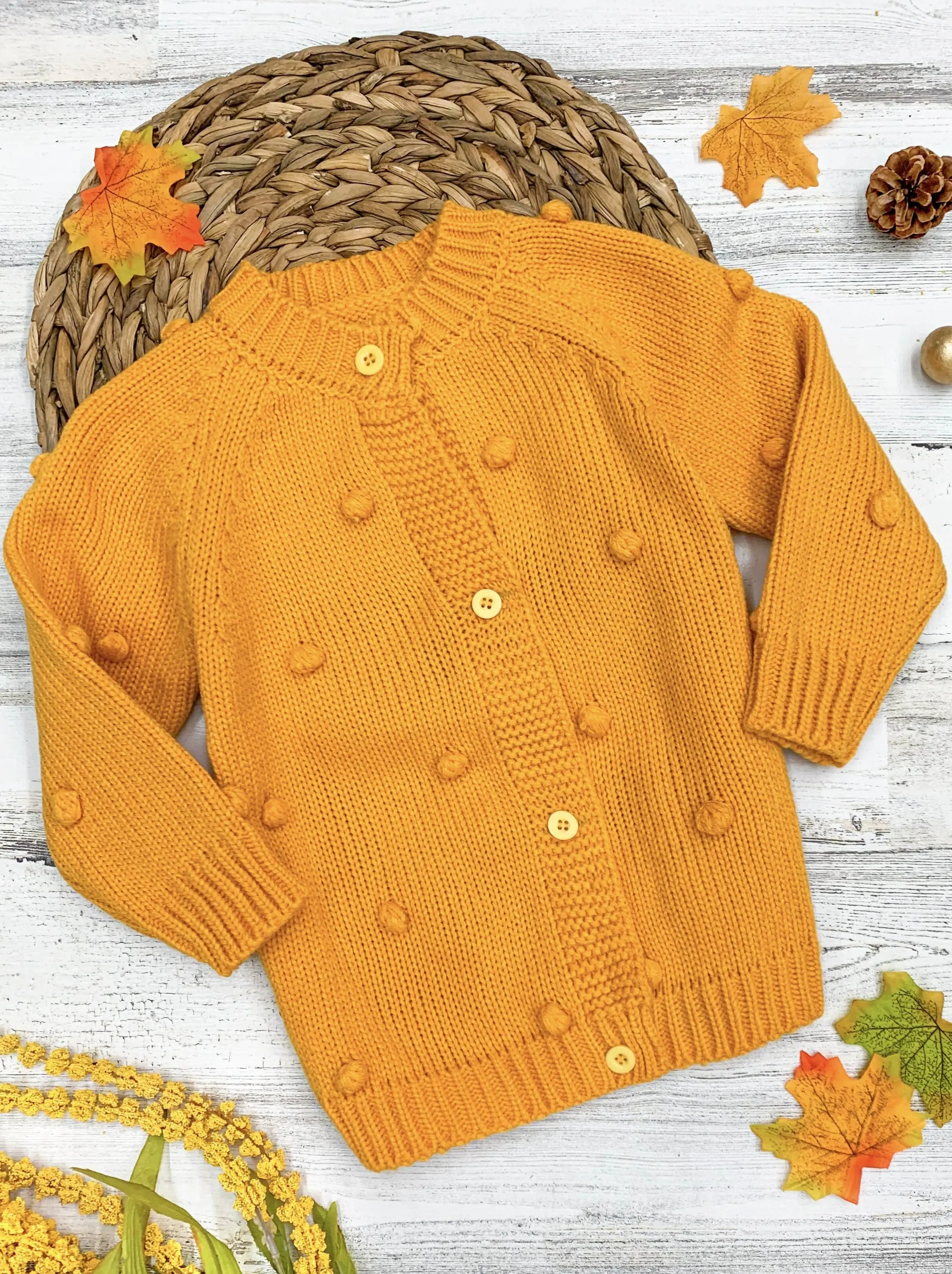 Button Up Pom Pom Cardigan - Image 6