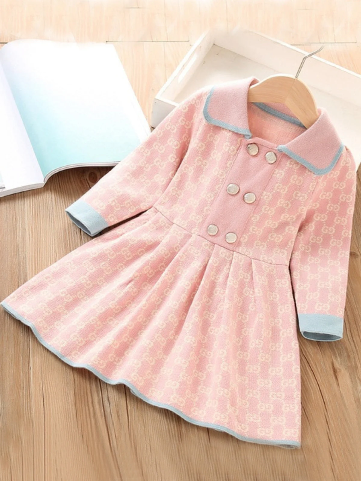My Little Model Pink Monogram Dress - Image 3