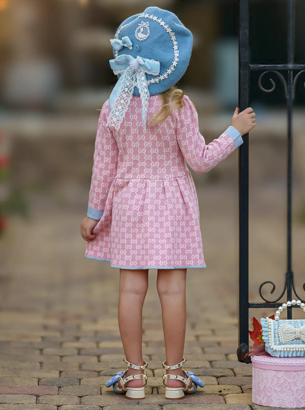 My Little Model Pink Monogram Dress - Image 4
