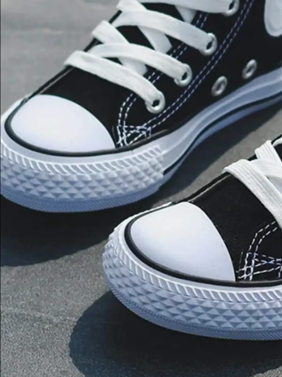 Black Casual High Top Canvas Sneakers By Liv and Mia - Image 3