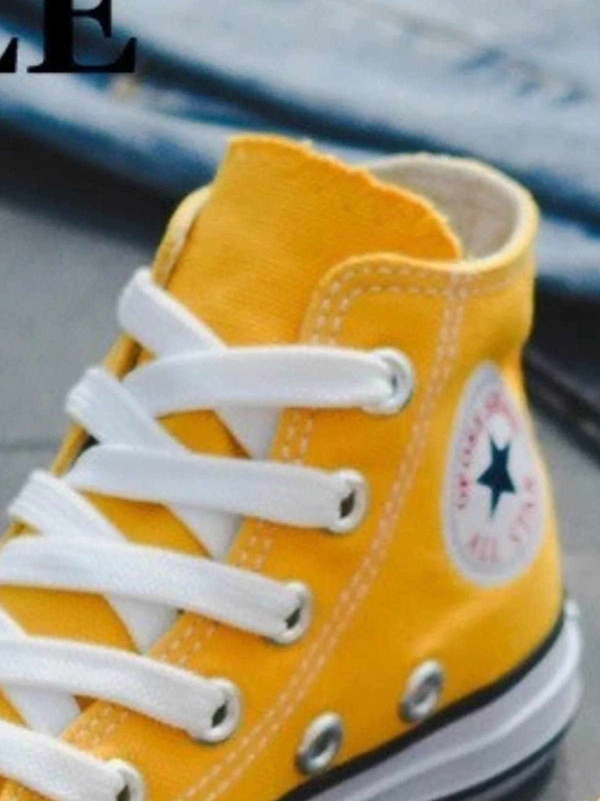 Yellow High Top Canvas Sneakers By Liv and Mia - Image 3