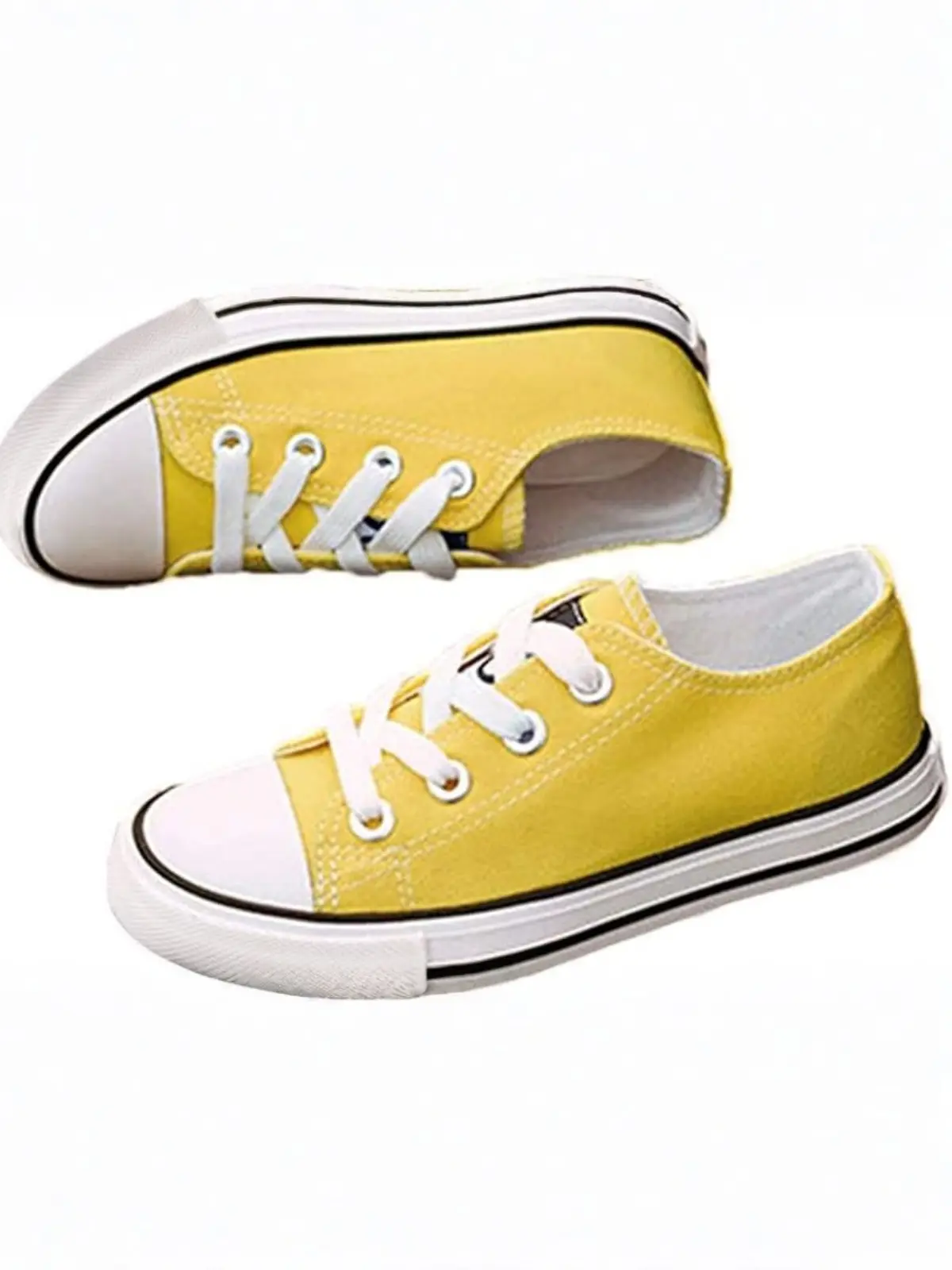 Keep It Casual Yellow Canvas Sneakers By Liv and Mia - Image 3