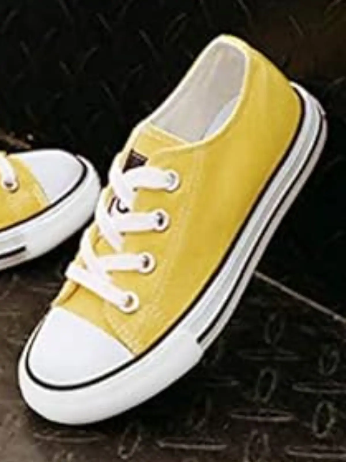 Keep It Casual Yellow Canvas Sneakers By Liv and Mia - Image 4