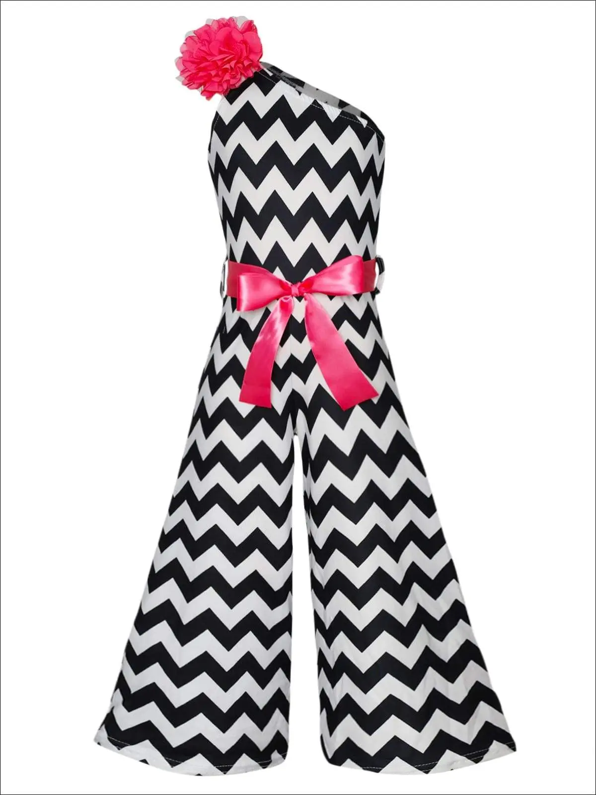Gia Bella Chevron Off Shoulder Jumpsuit - Image 8