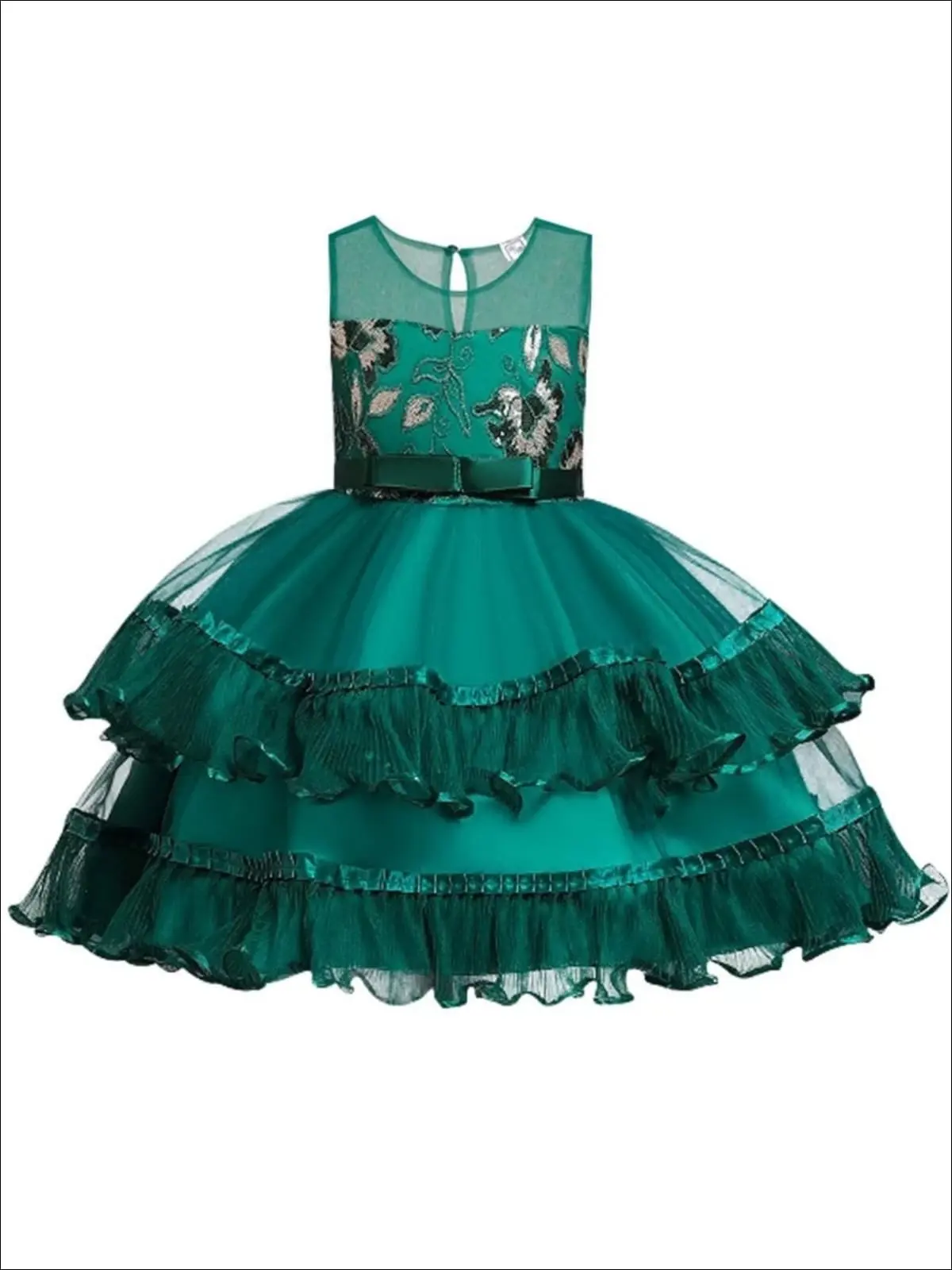 'Twas The Night Sparkle Chiffon Tiered Holiday Dress - Image 13