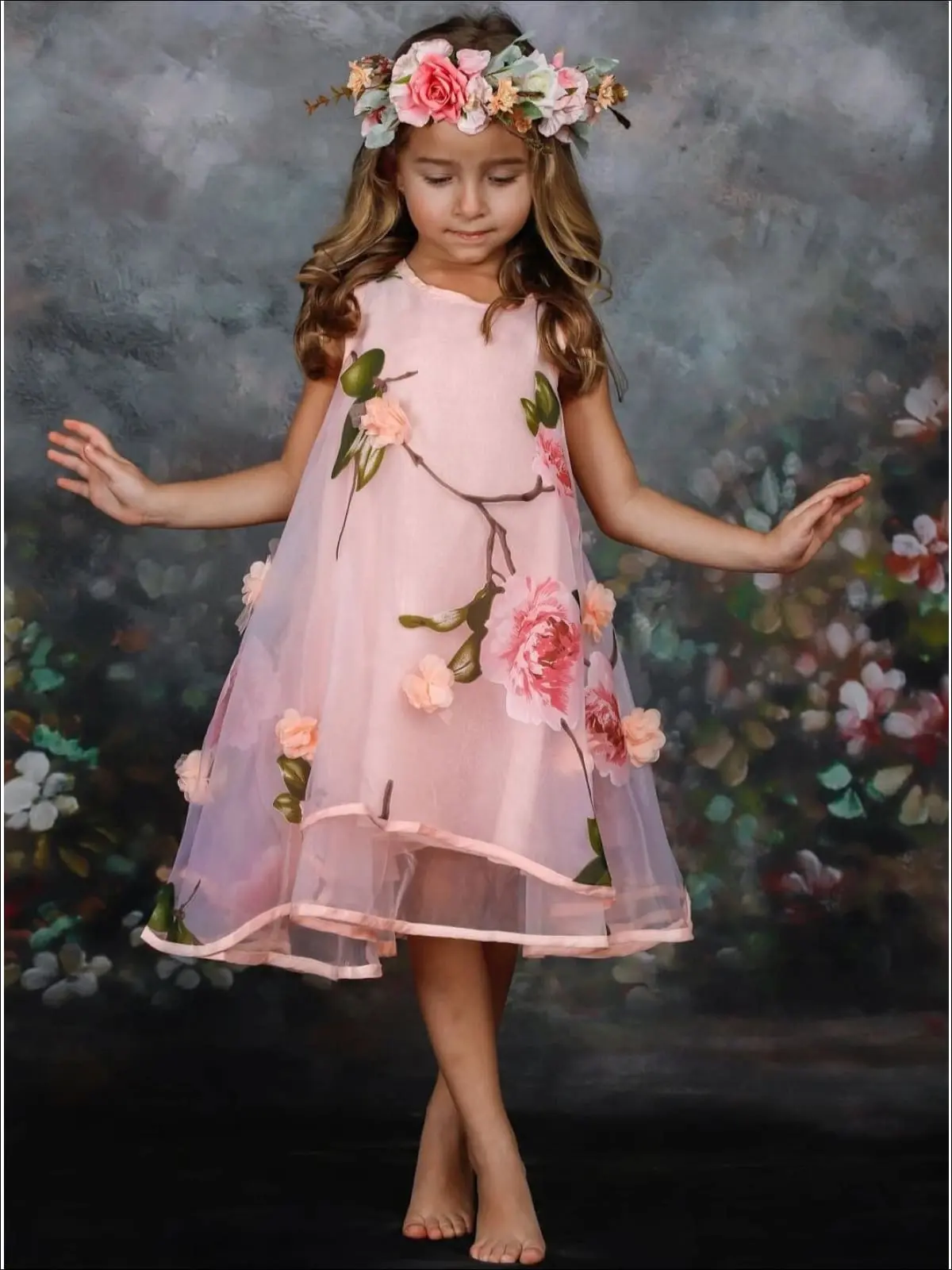 Spring Dreams Flower Lace Party Dress - Image 11