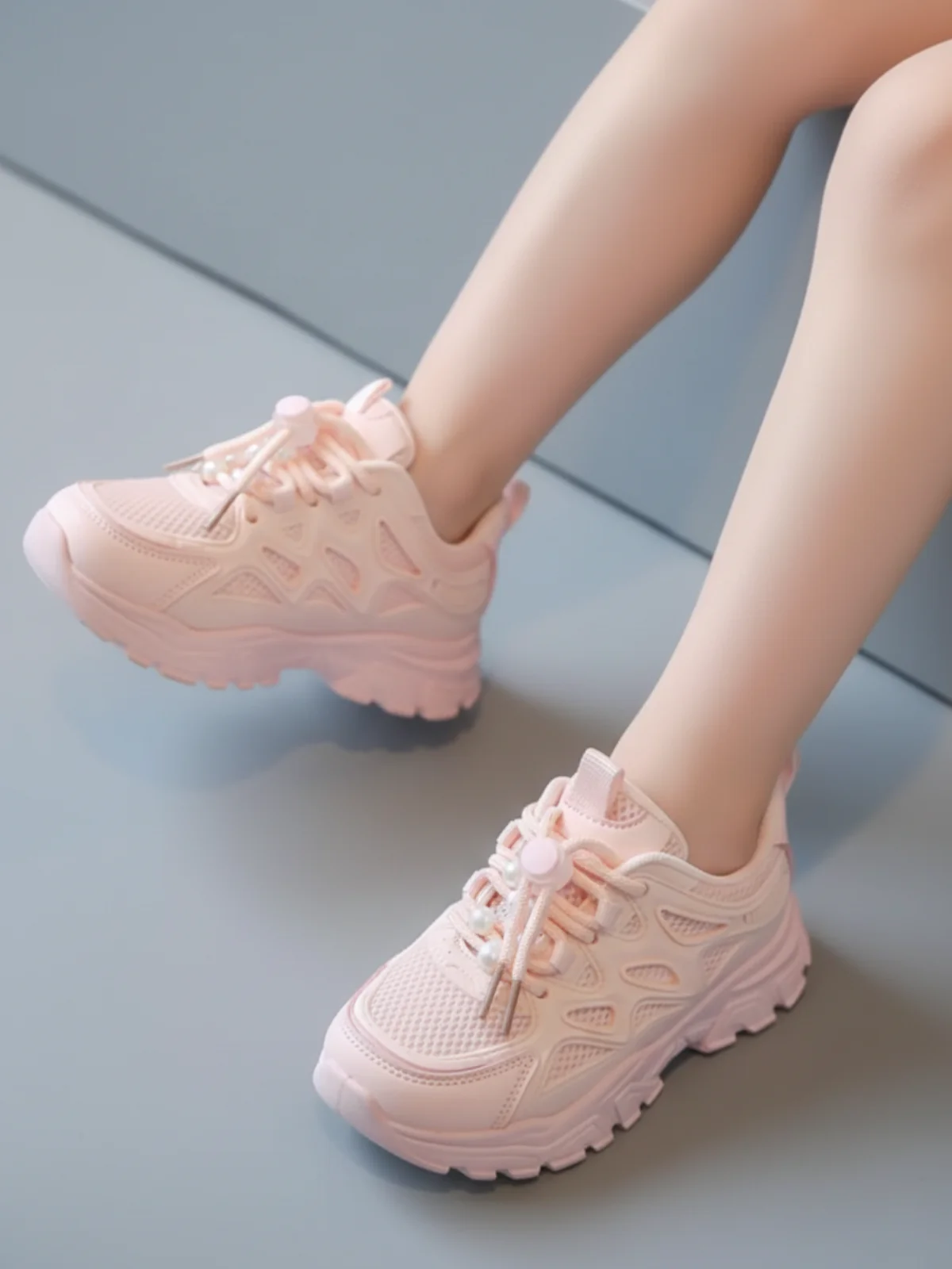 Girls Lightweight Mesh Running Sneakers - Comfort and Style By Liv and Mia - Image 3