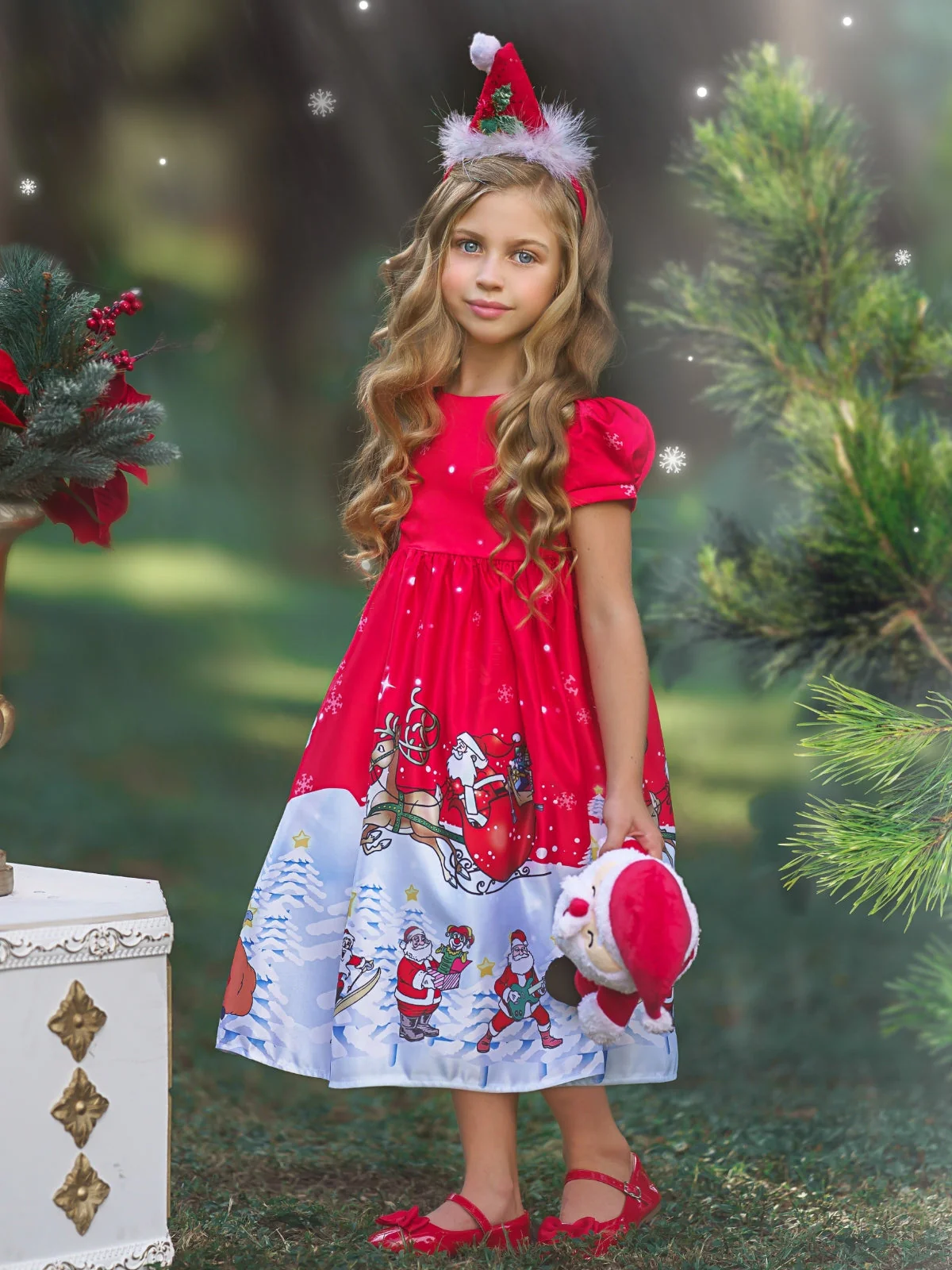 Santa's Rocking Winter Holiday Dress - Image 5