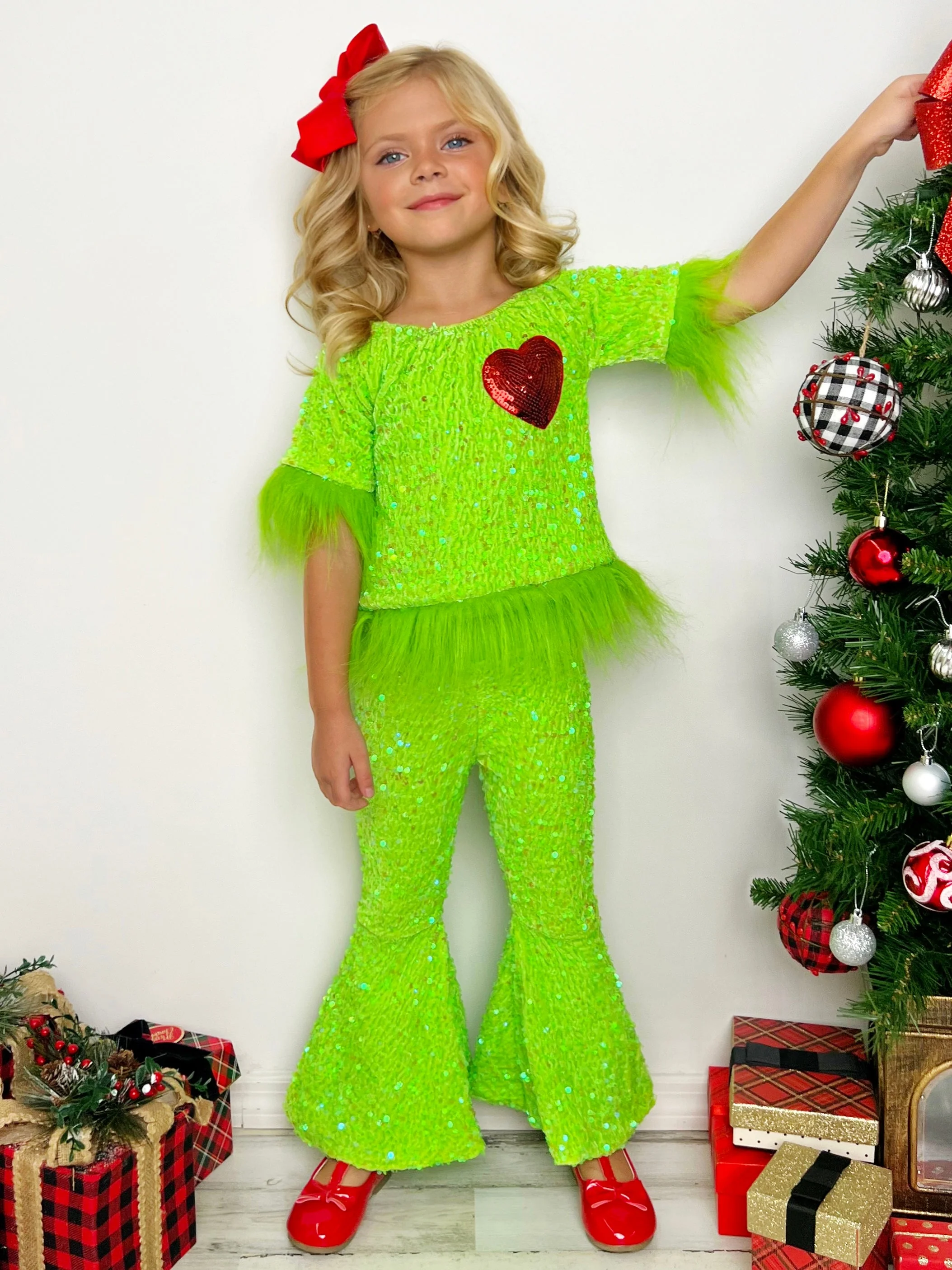 Grinchie Cutie Sequin Pants Set - Image 6