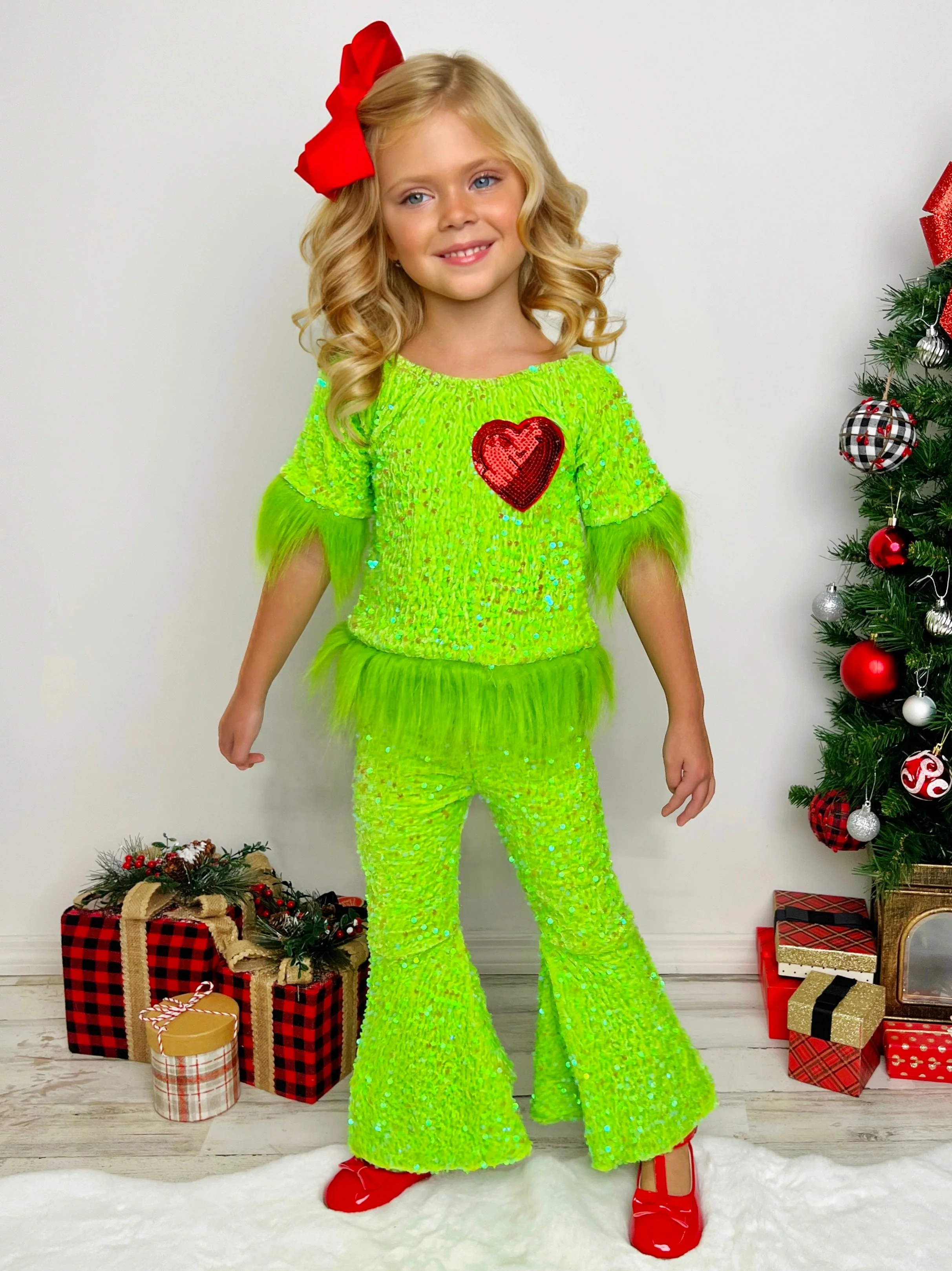 Grinchie Cutie Sequin Pants Set - Image 7
