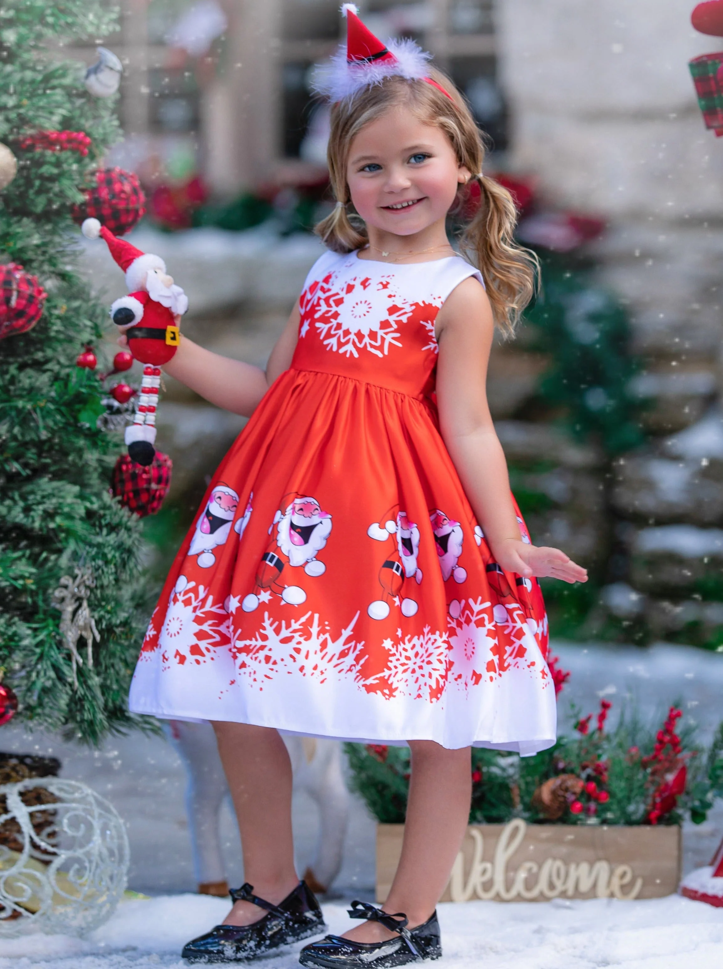 Fun With Santa Holiday Scene Dress - Image 2