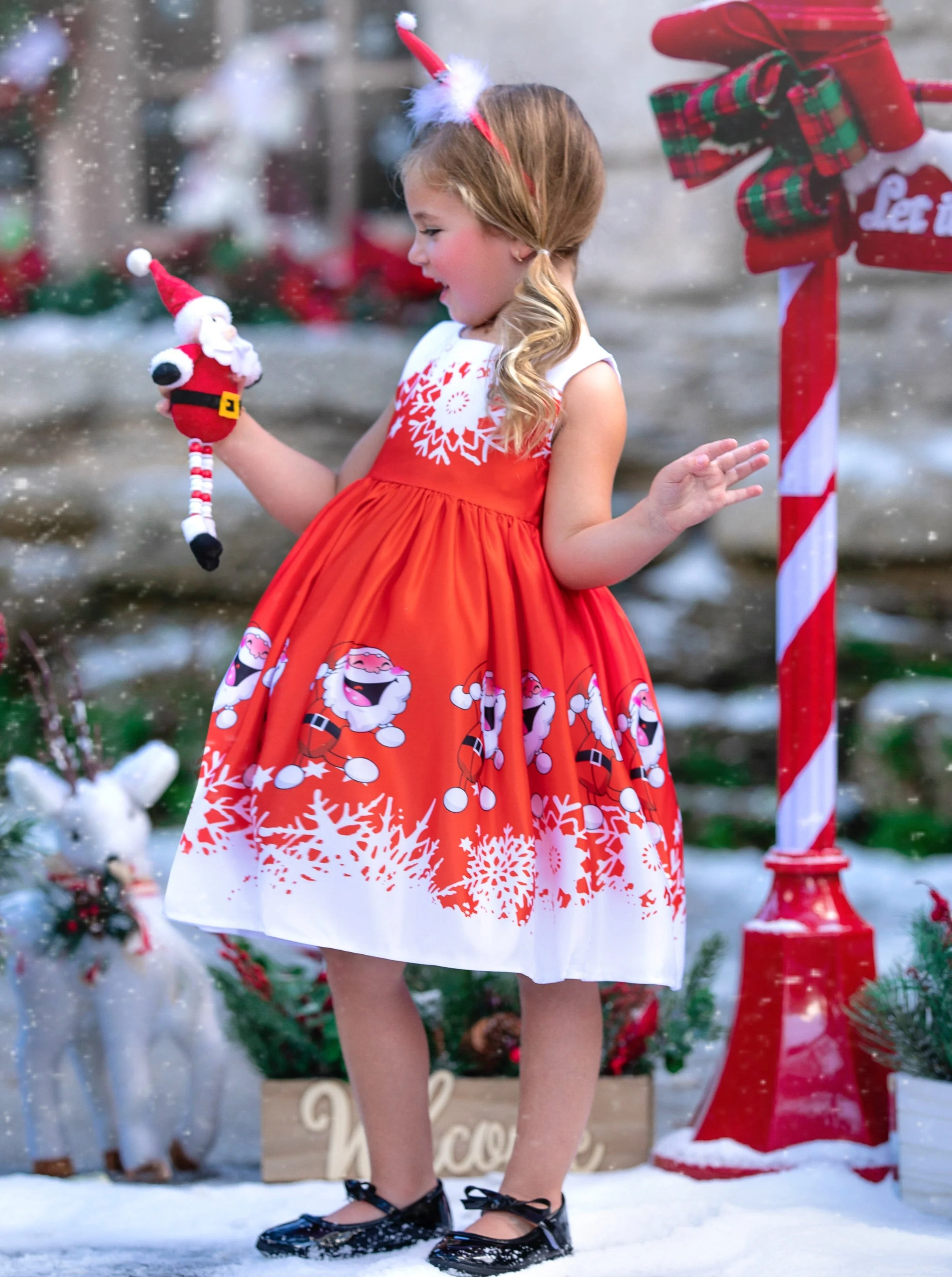 Fun With Santa Holiday Scene Dress - Image 3
