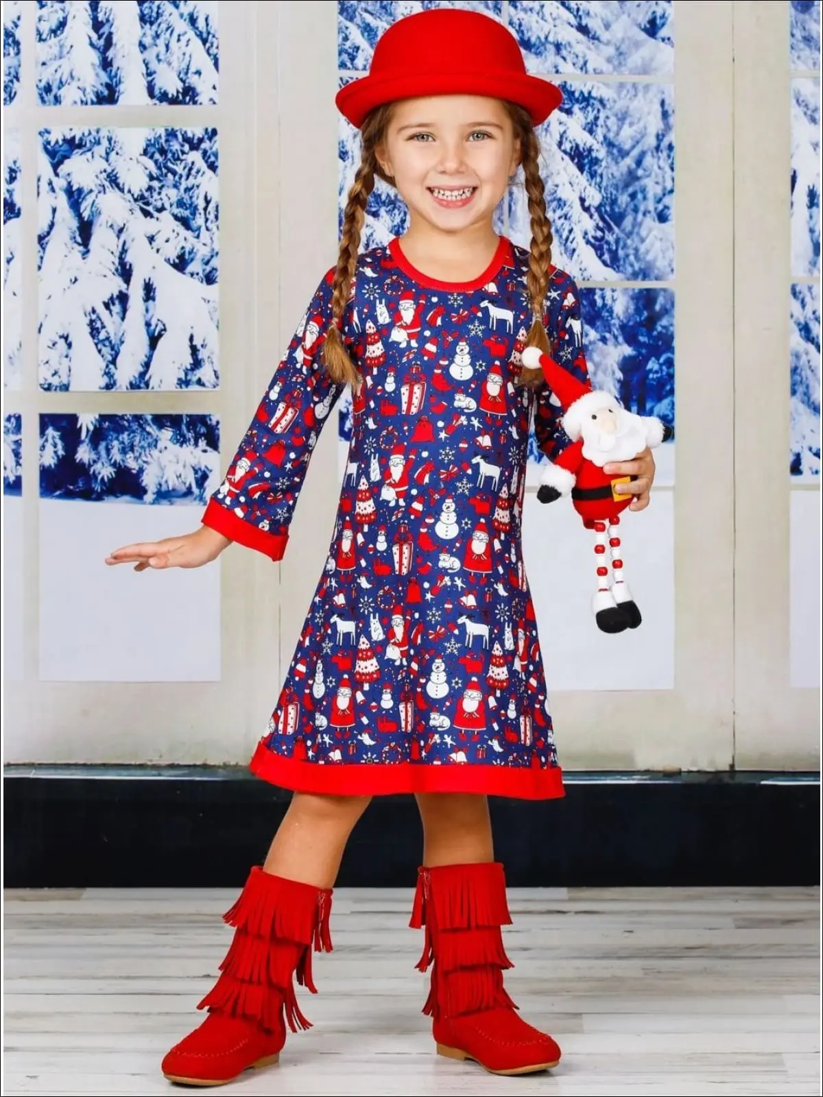 Holly Jolly Christmas A-Line Twiggy Dress - Image 2