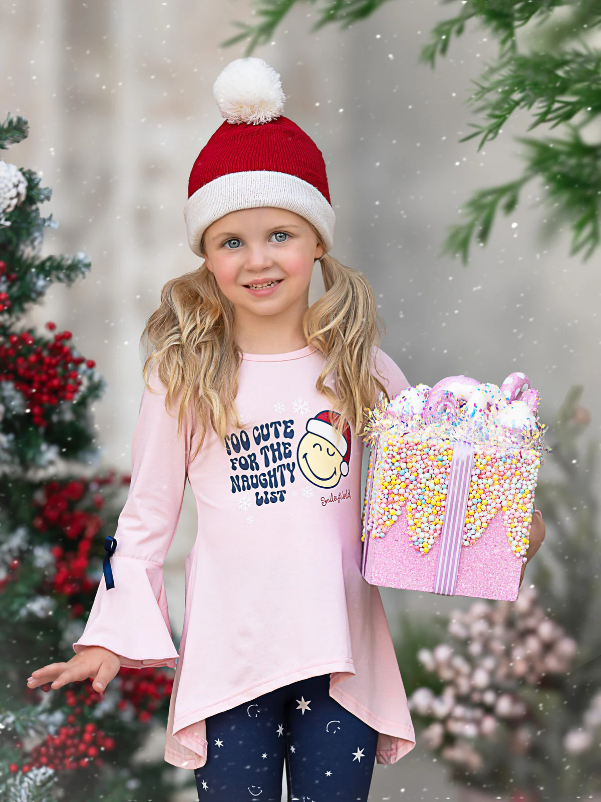 SmileyWorld Too Cute Ruffled Tunic Top and Legging Set - Image 5