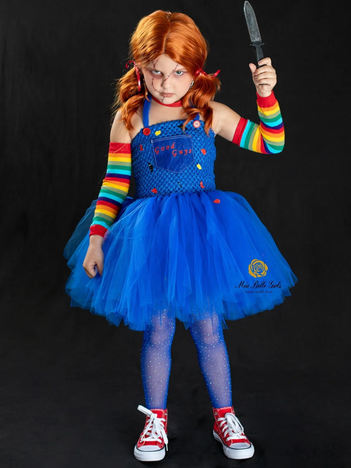 Girls Chucky Inspired Tutu Costume Dress - Image 3