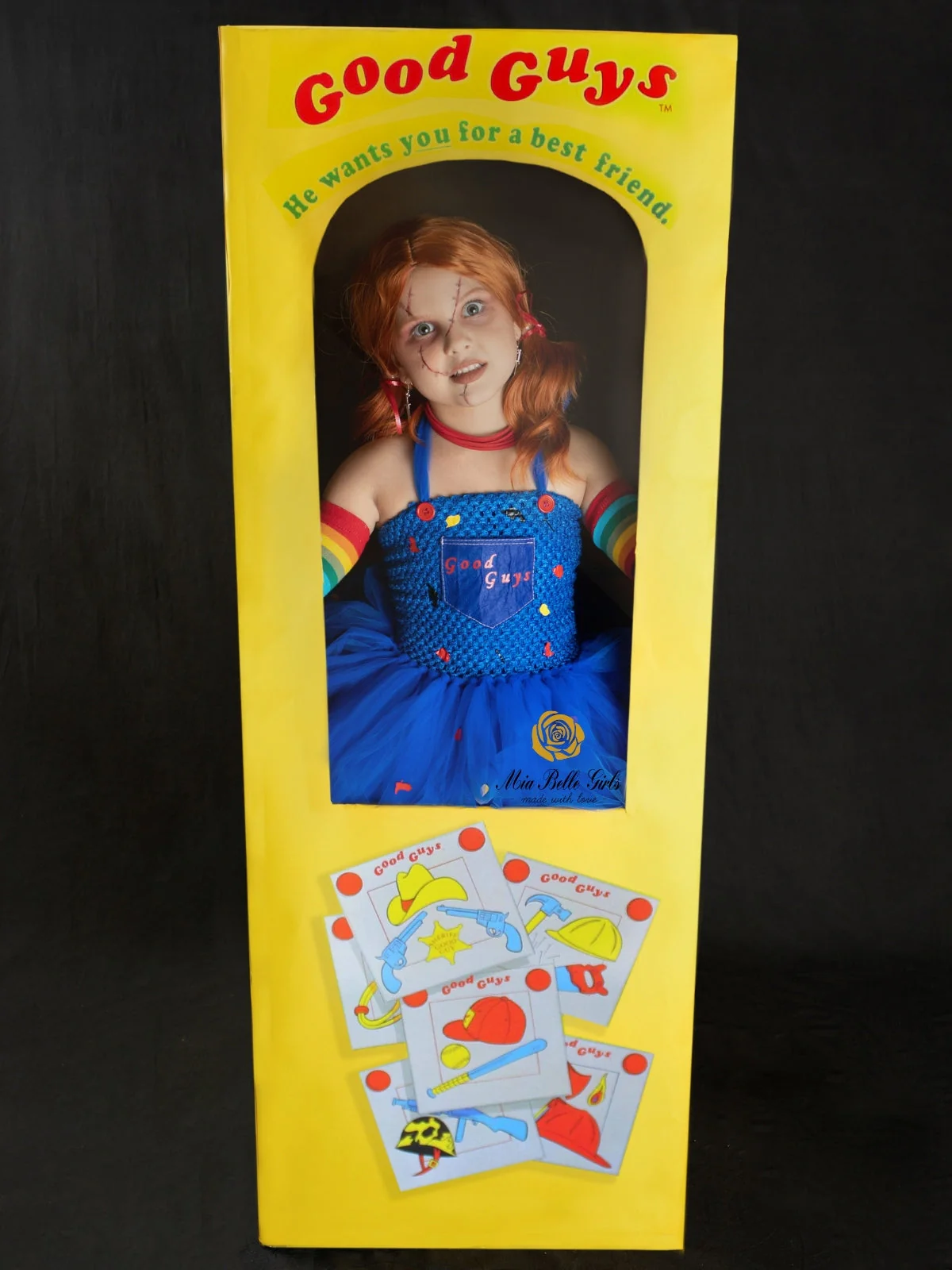Girls Chucky Inspired Tutu Costume Dress - Image 5