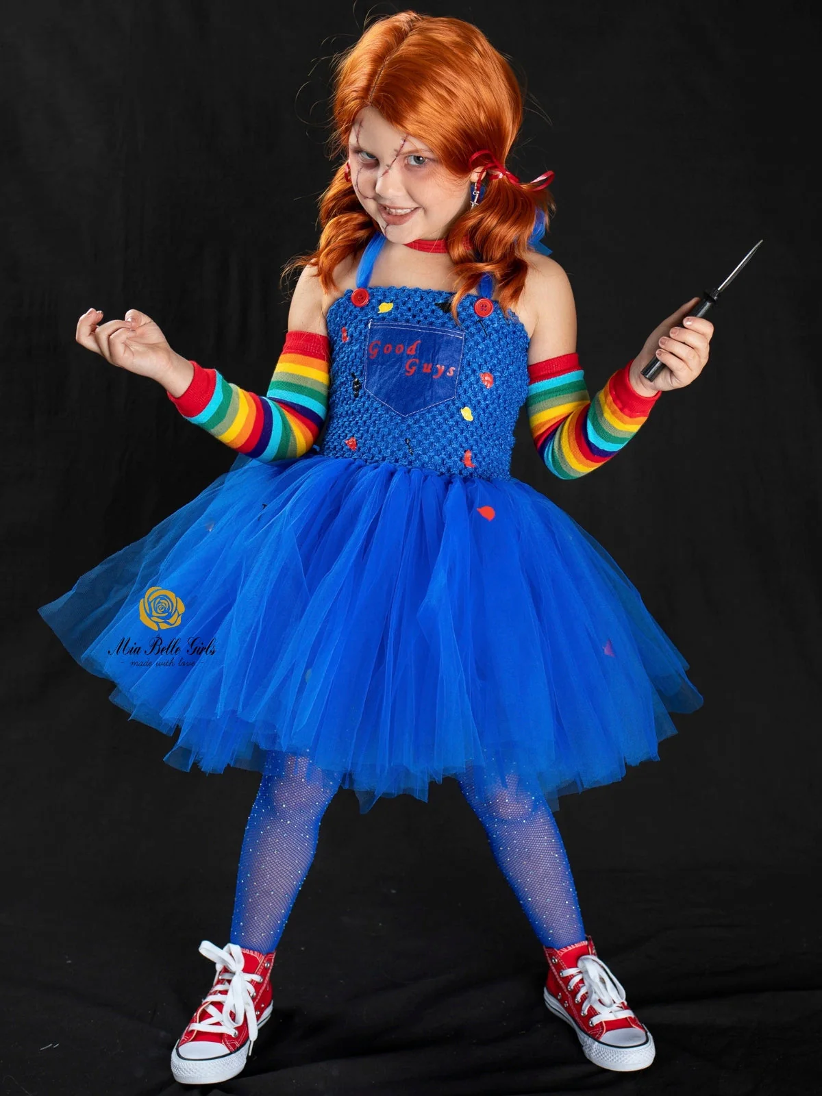Girls Chucky Inspired Tutu Costume Dress - Image 6