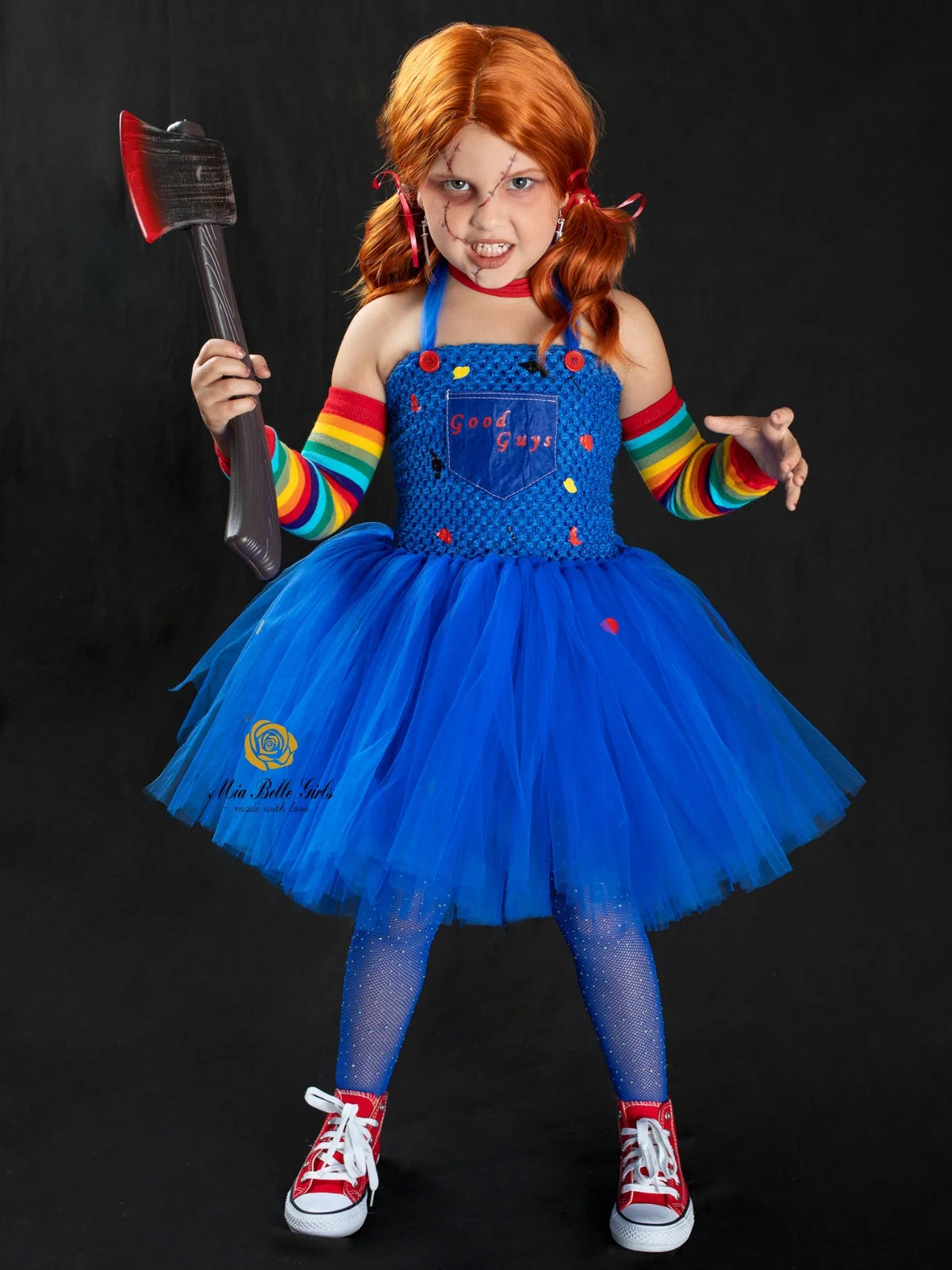 Girls Chucky Inspired Tutu Costume Dress - Image 7