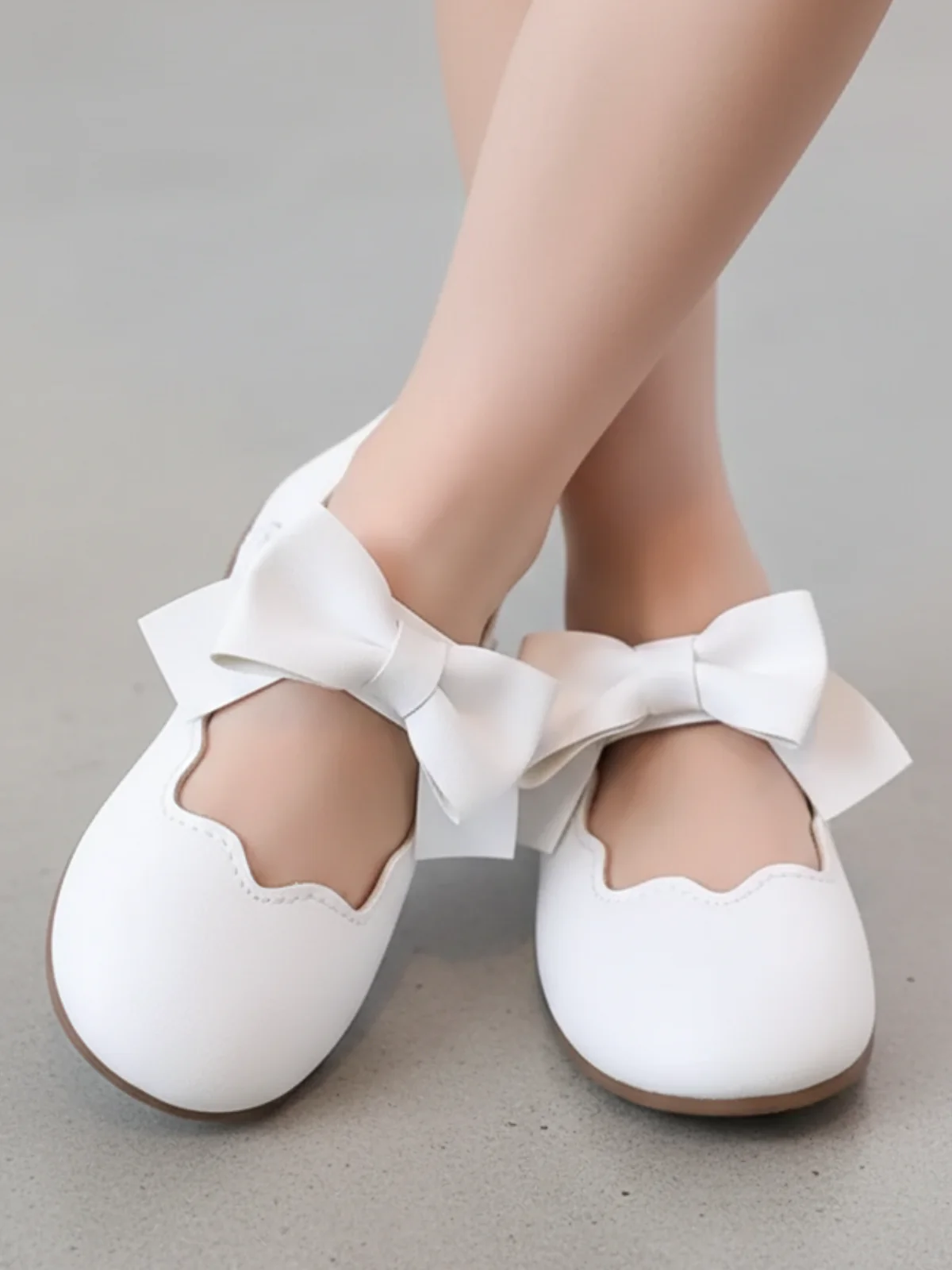 Girls Classic Bow Design Shoes By Liv and Mia - Image 3