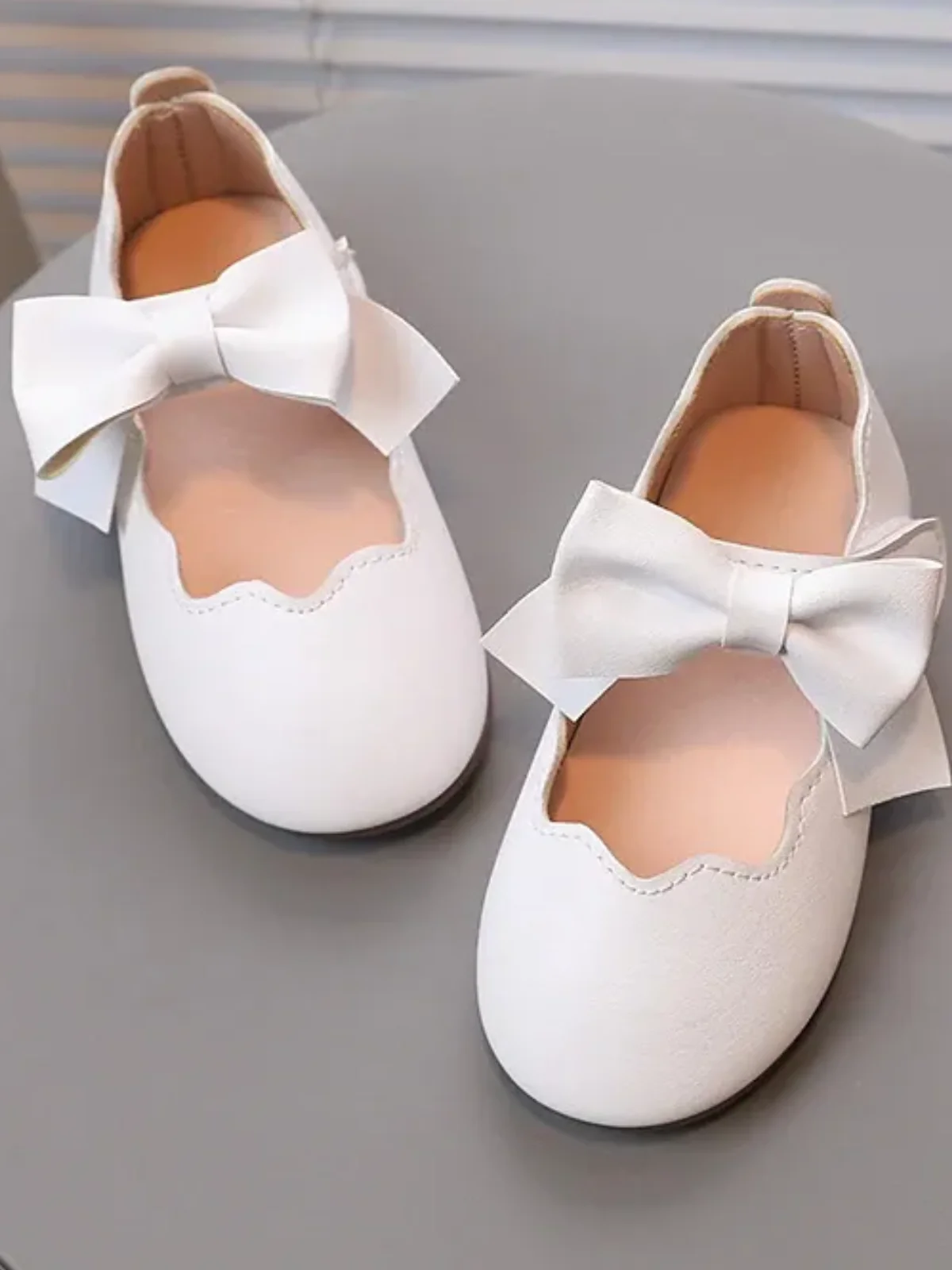 Girls Classic Bow Design Shoes By Liv and Mia - Image 4