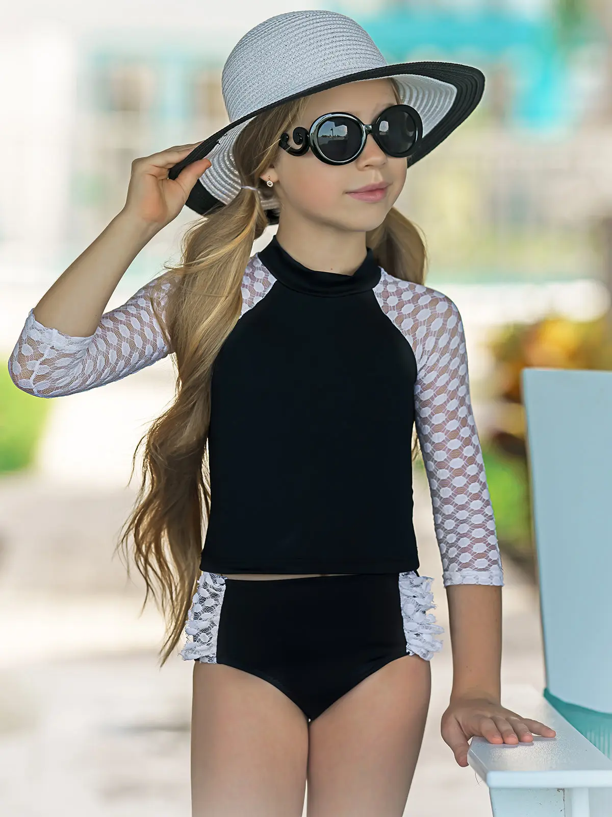 Party Starter Rash Guard Two Piece Swimsuit - Image 3