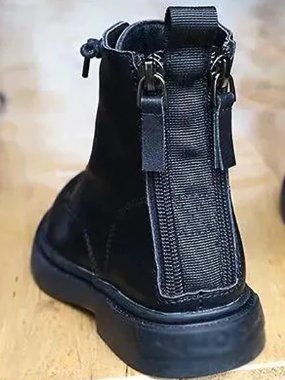 Combat Boots with Back Zipper Closure By Liv and Mia - Image 2