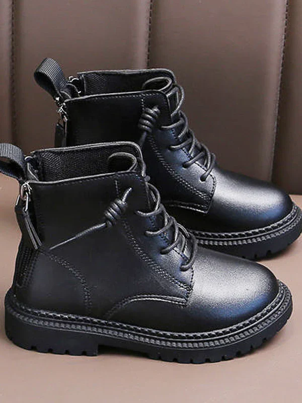 Combat Boots with Back Zipper Closure By Liv and Mia - Image 3