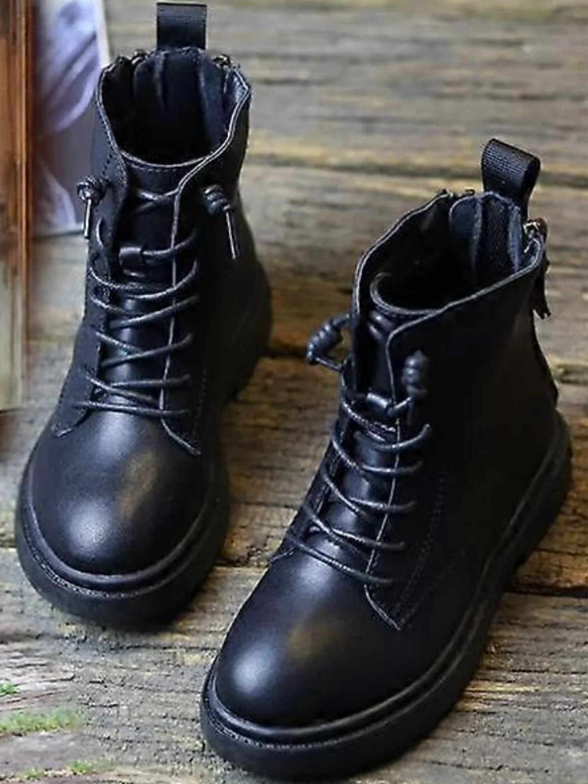 Combat Boots with Back Zipper Closure By Liv and Mia - Image 5