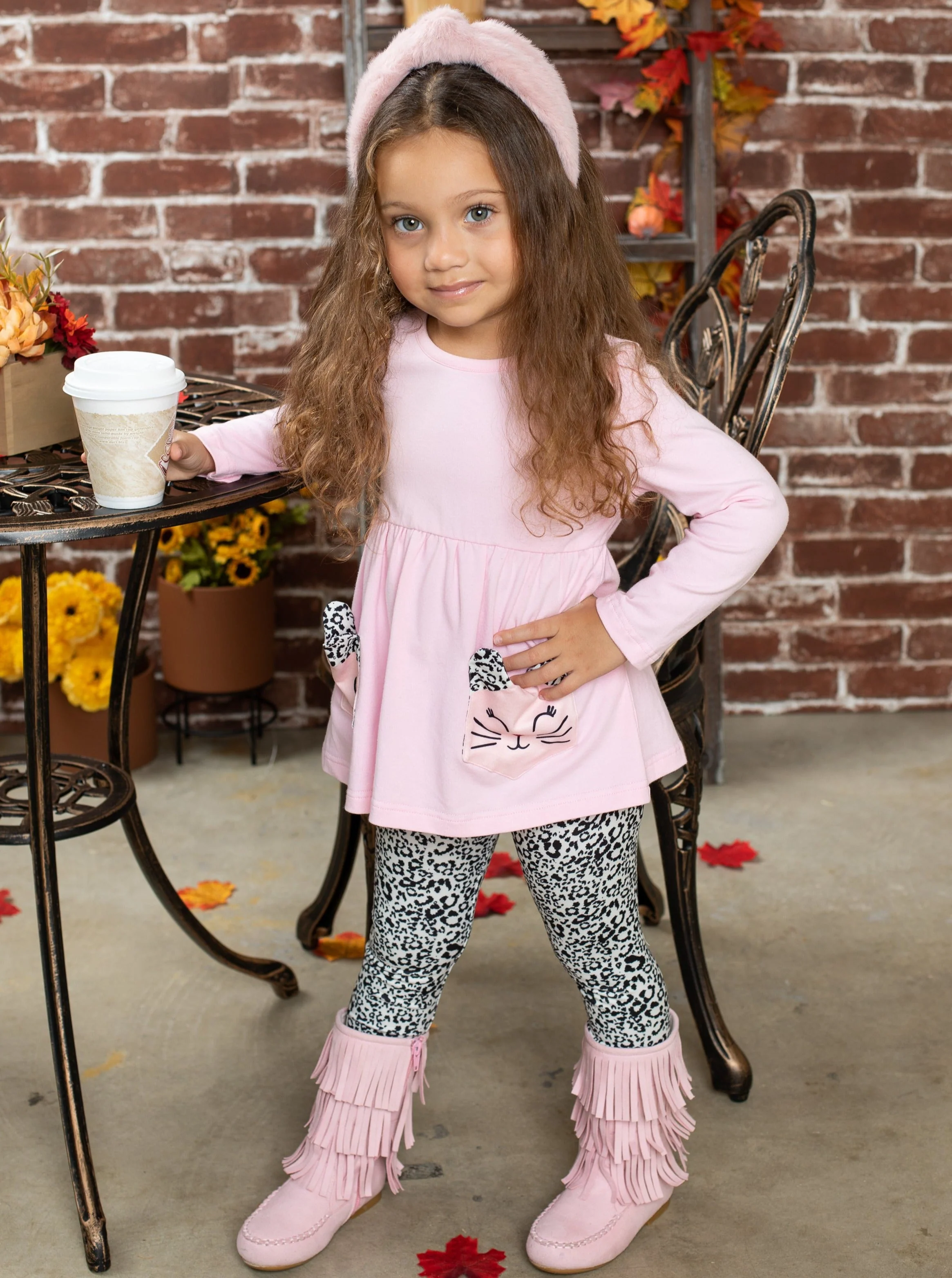Cutest Kitty Kat Tunic And Leopard Legging Set - Image 2