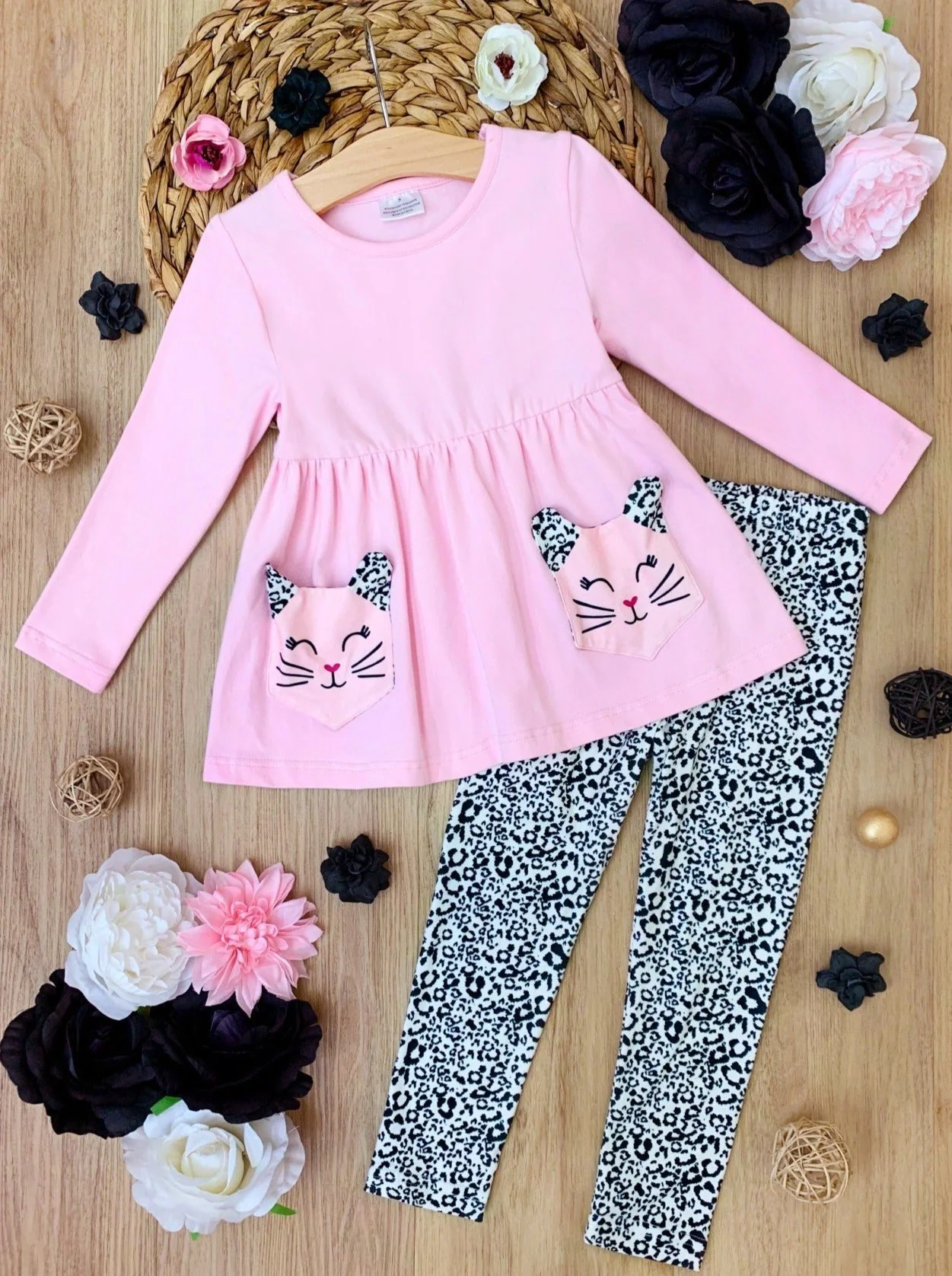 Cutest Kitty Kat Tunic And Leopard Legging Set - Image 3