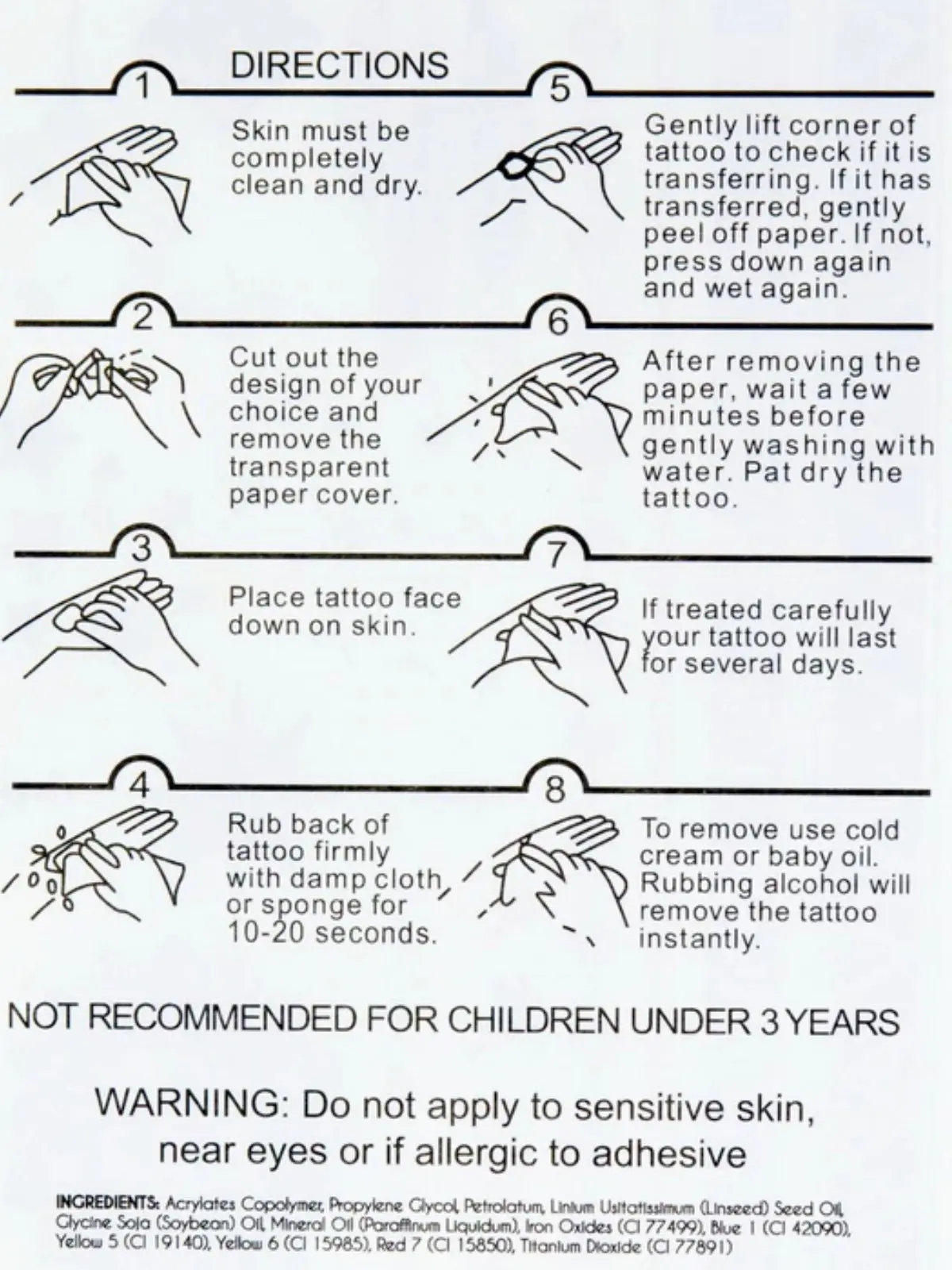 Girls Comic Character Temporary Tattoos - Image 2