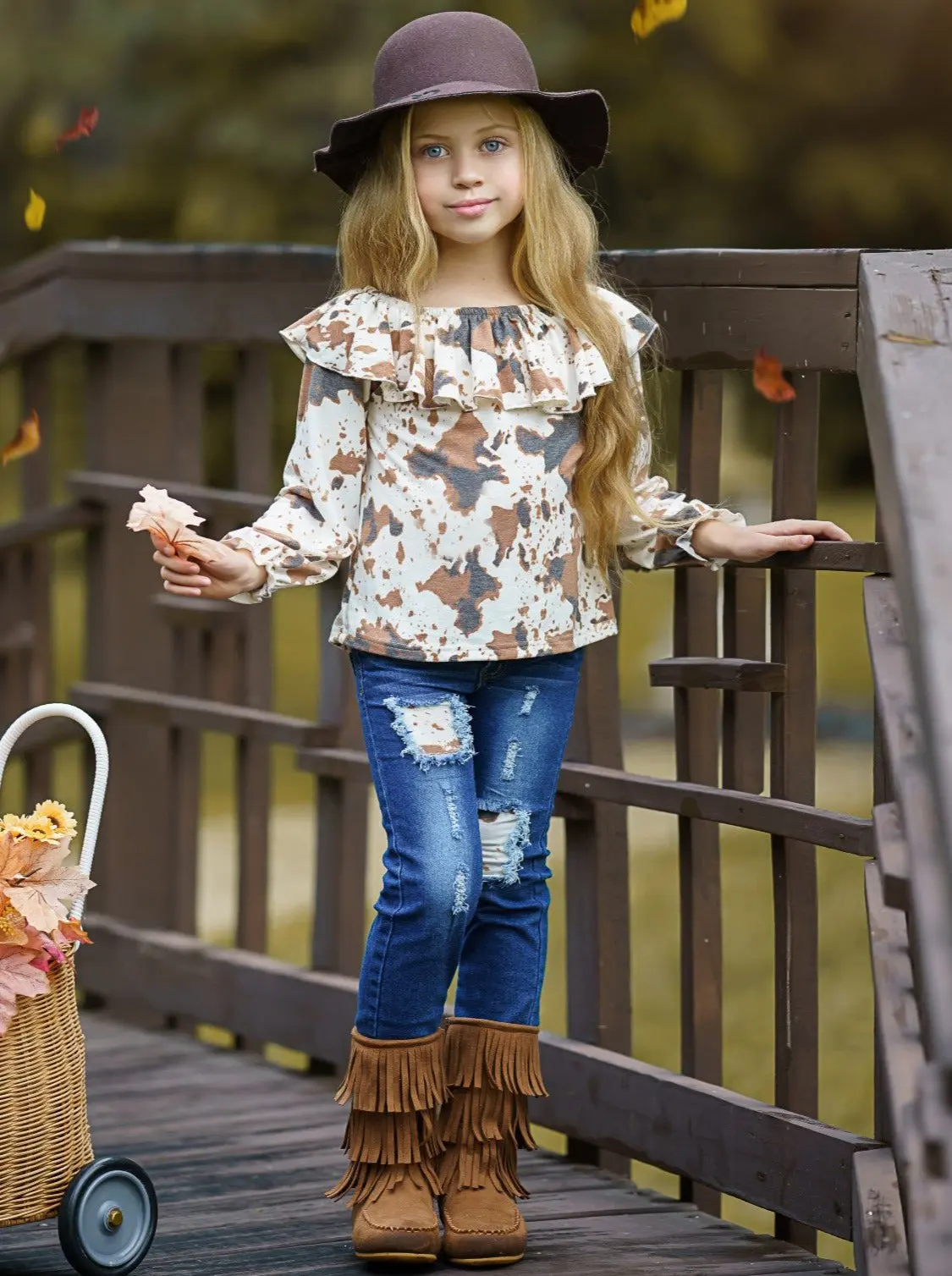 Rodeo Ready Patched Jeans Set - Image 3