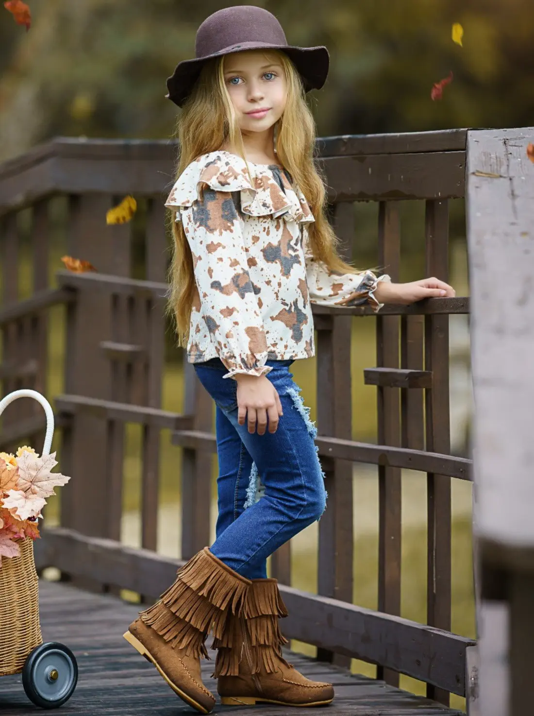 Rodeo Ready Patched Jeans Set - Image 4