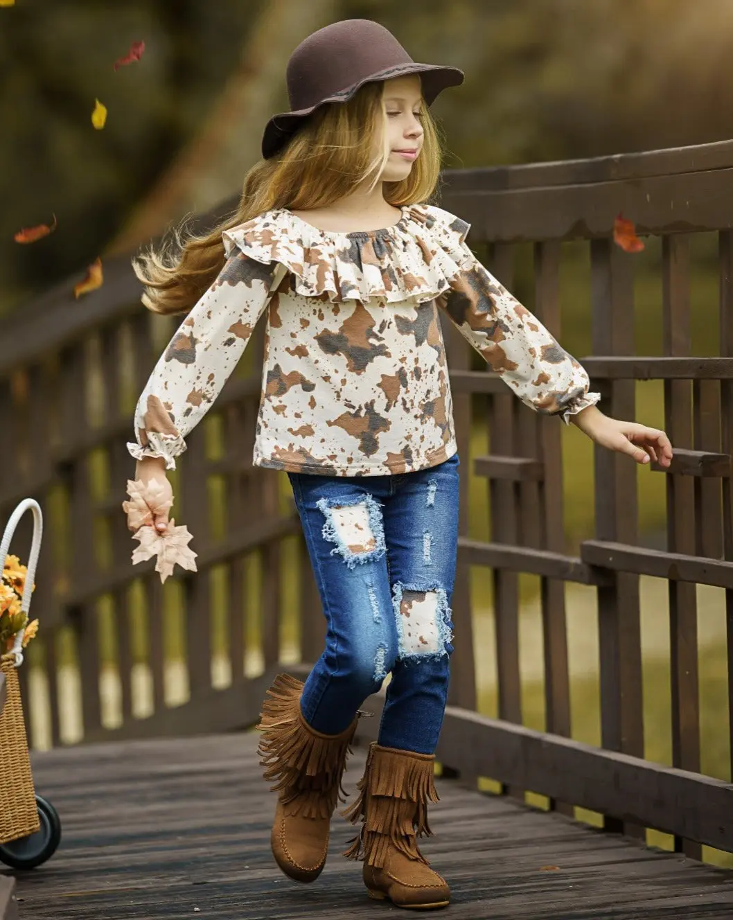 Rodeo Ready Patched Jeans Set - Image 6