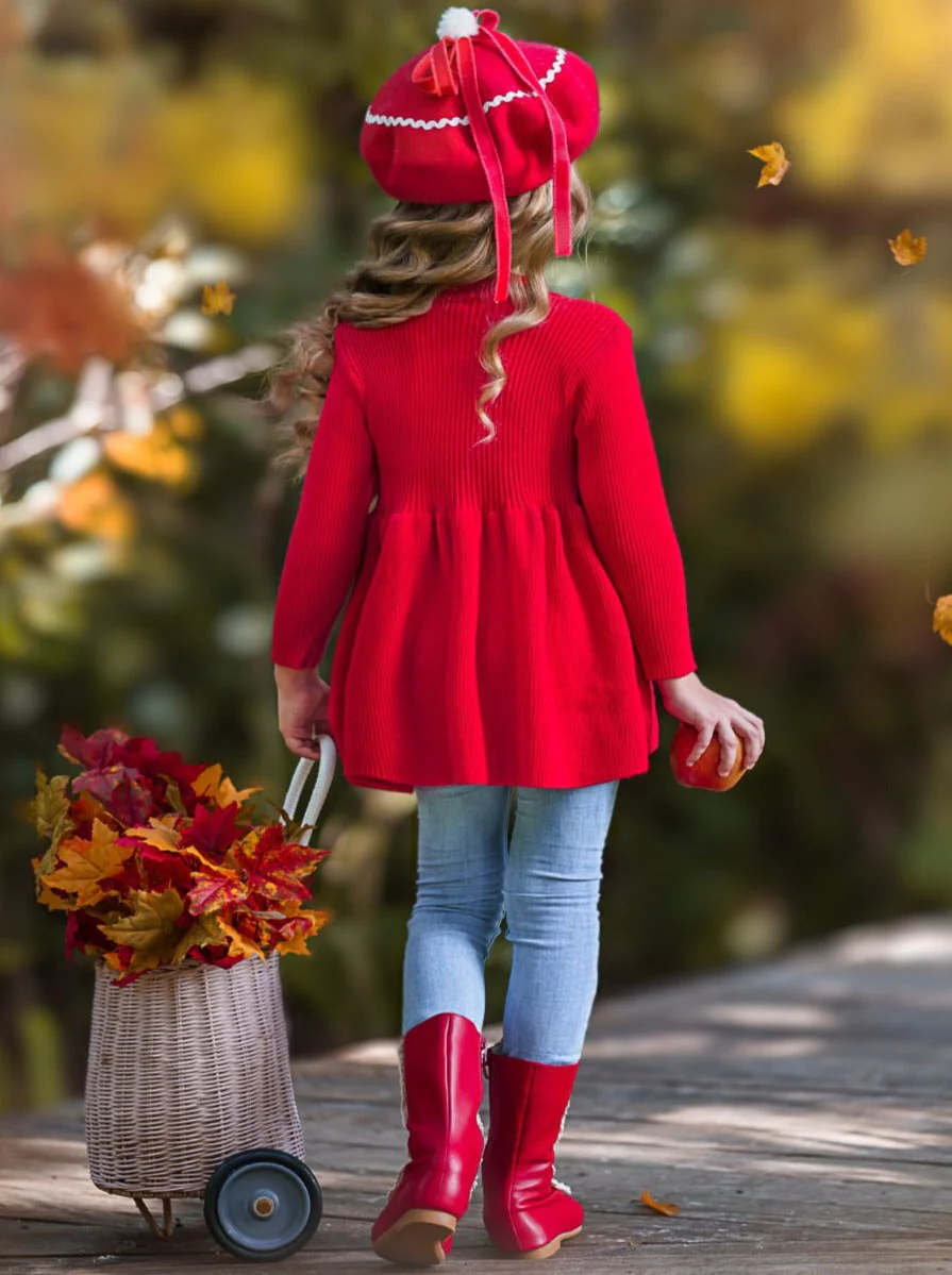 Cozy Weather Cherry Knit Tunic Sweater - Image 4