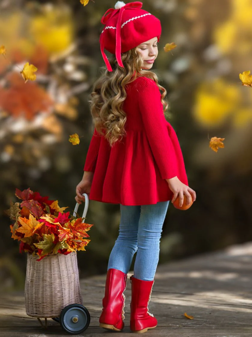 Cozy Weather Cherry Knit Tunic Sweater - Image 5