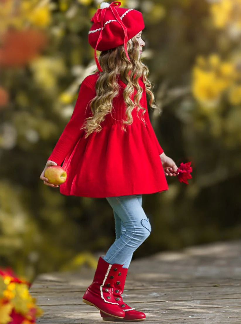 Cozy Weather Cherry Knit Tunic Sweater - Image 6